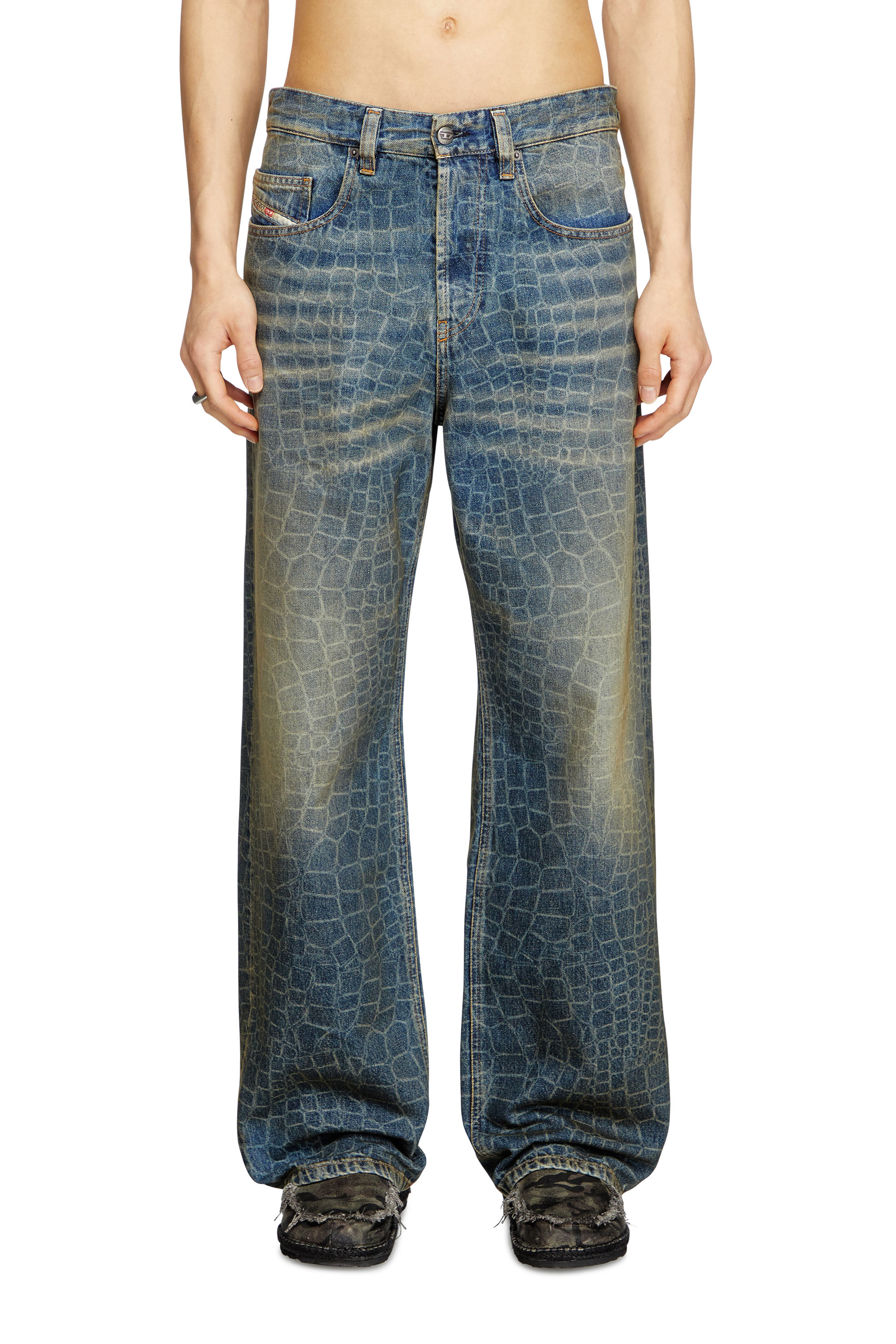 Diesel - Man's Relaxed Jeans 2001 D-Macro 007BU, Dark Blue - 1