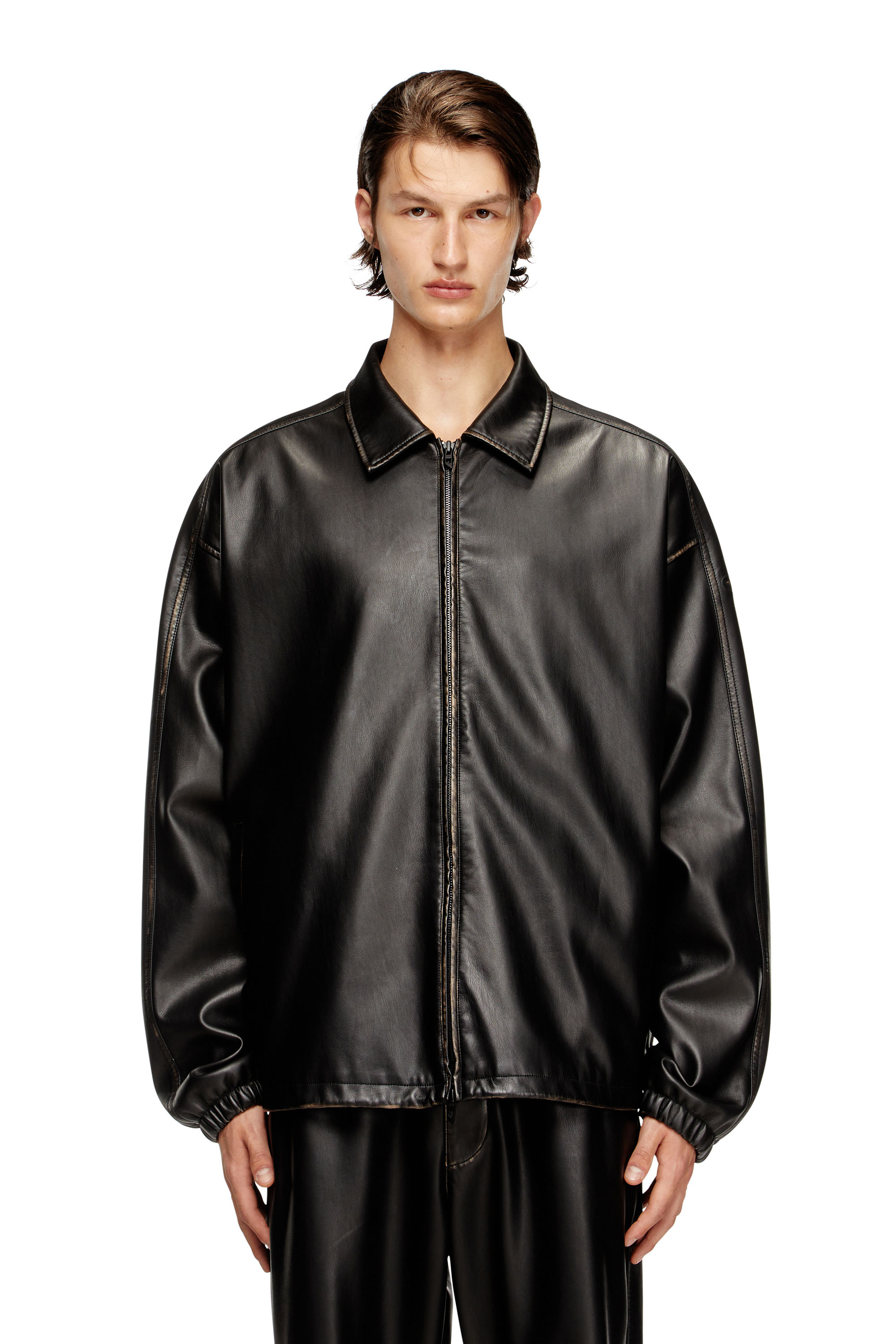 Diesel - J-AKE, Unisex's Jacket in treated technical fabric in Black - 2