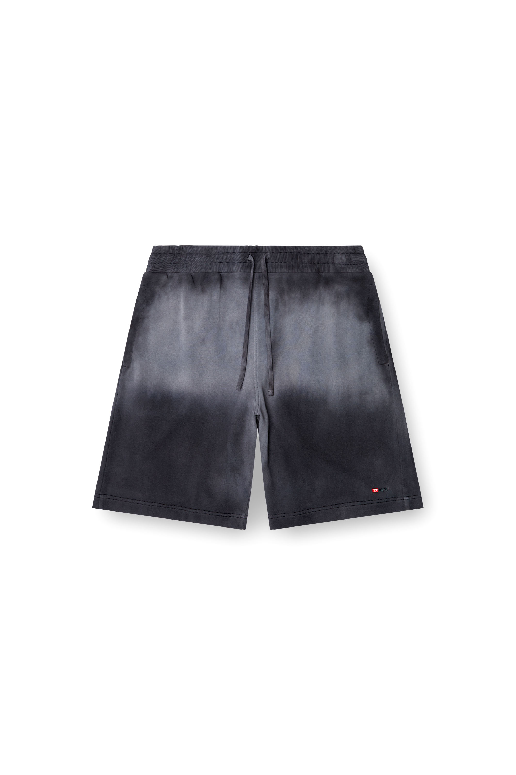 Diesel - P-CROWNE-R1, Man's Faded sweat shorts with micro logo in Black - 2