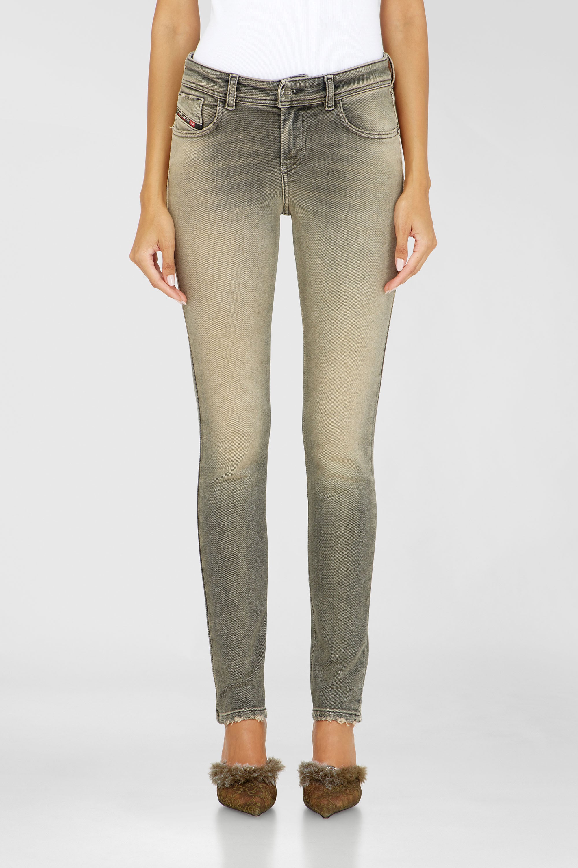 Diesel - Woman's Skinny Jeans 2017 Slandy 09P32, Grey - 2
