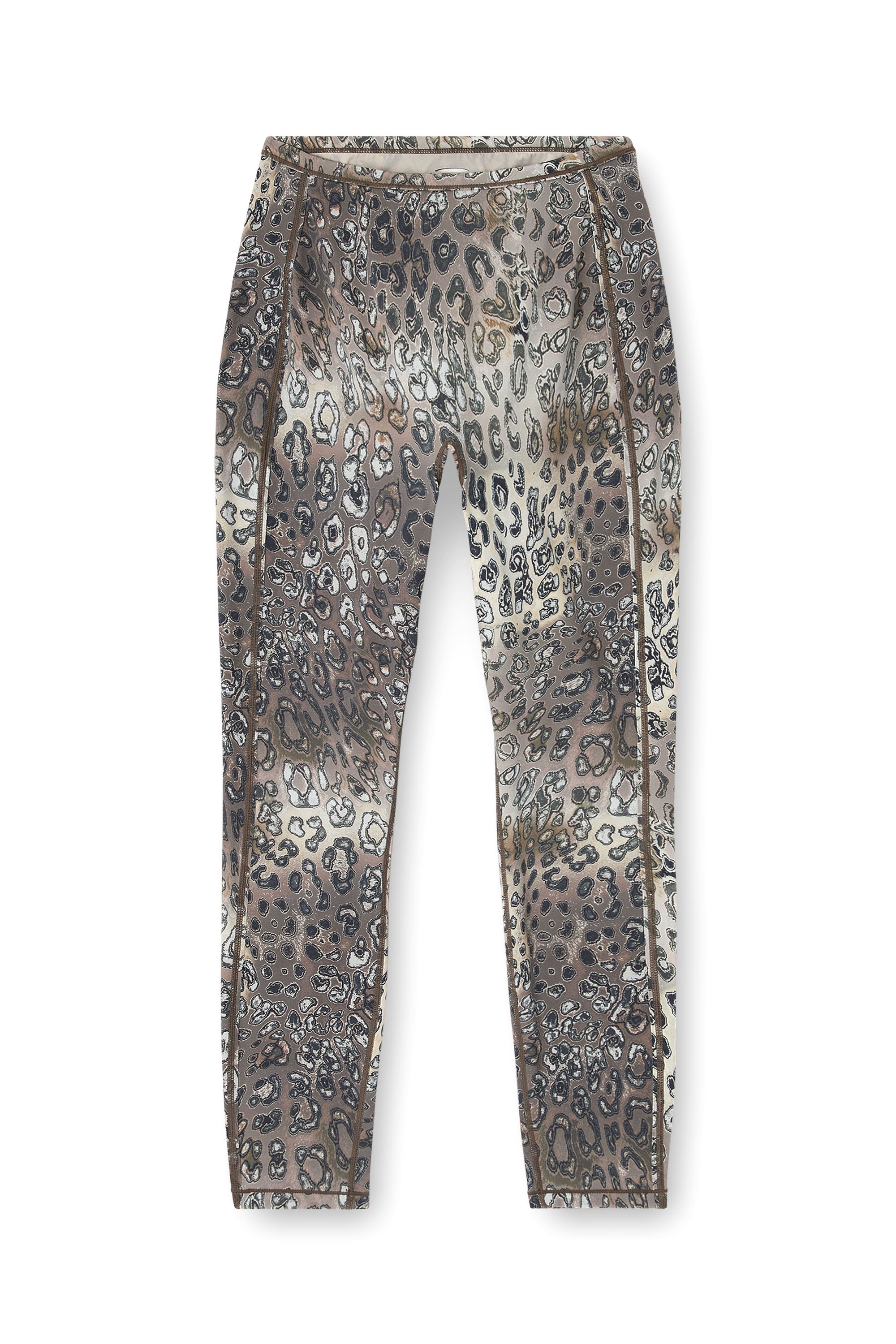 Diesel - MEREDITH-UTLT, Woman's Leopard print nylon leggings in Brown/Beige - 3