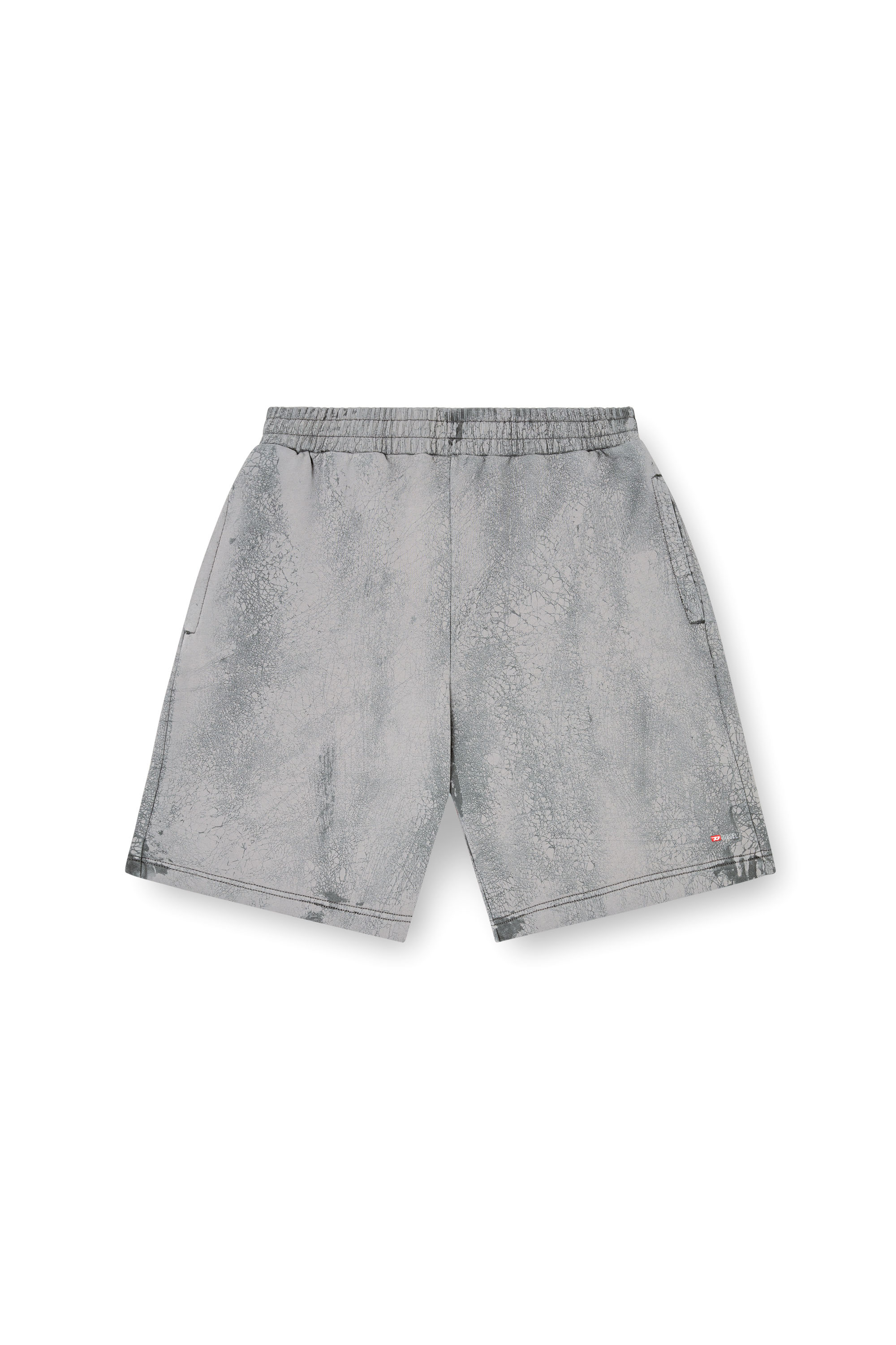 P-CREW, Grey Diesel - P-CREW, Man's Shorts in waxed jersey in Grey - 2