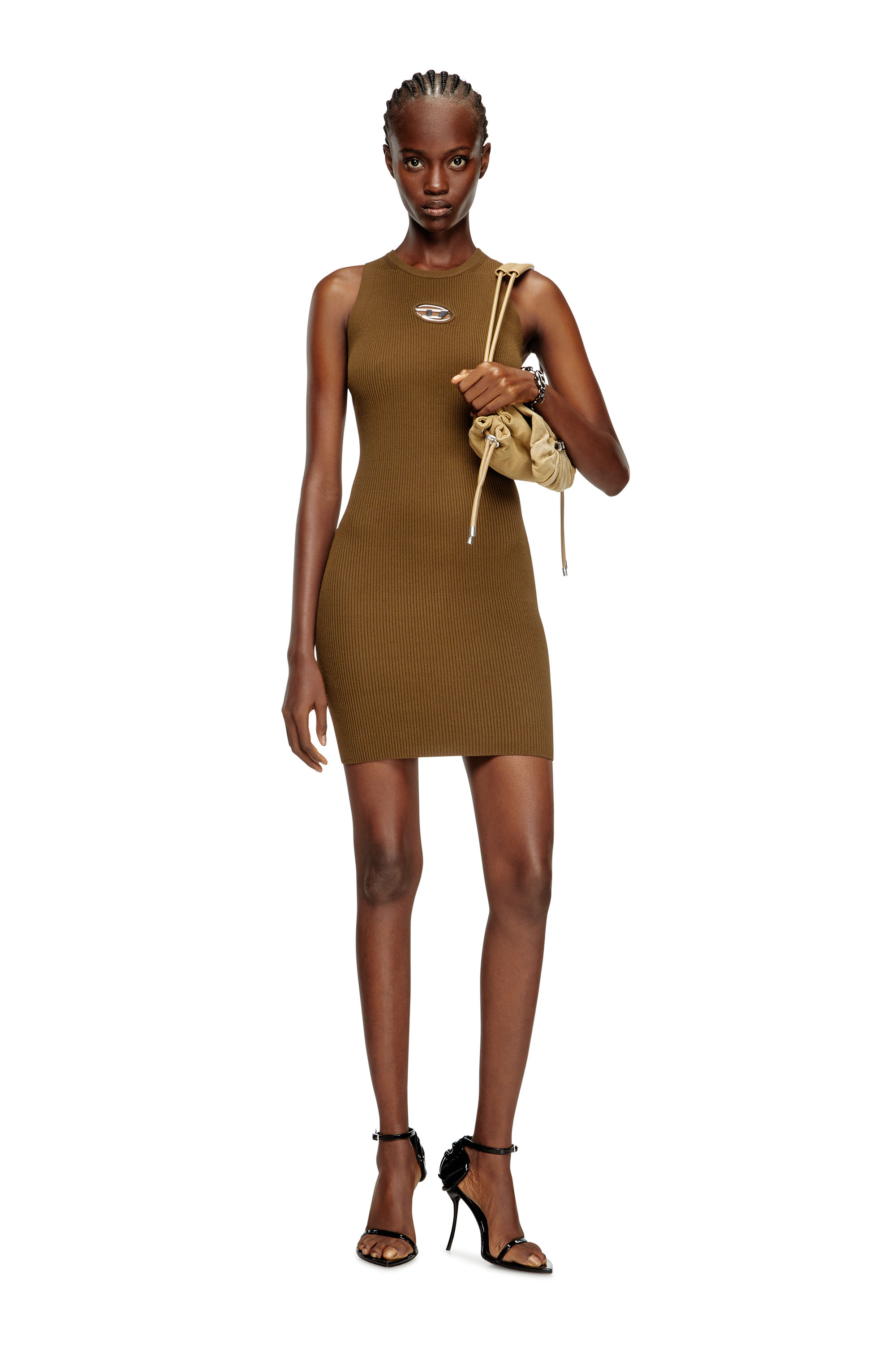 Diesel - M-CADDIX, Woman's Ribbed knit sleeveless dress in null - 1