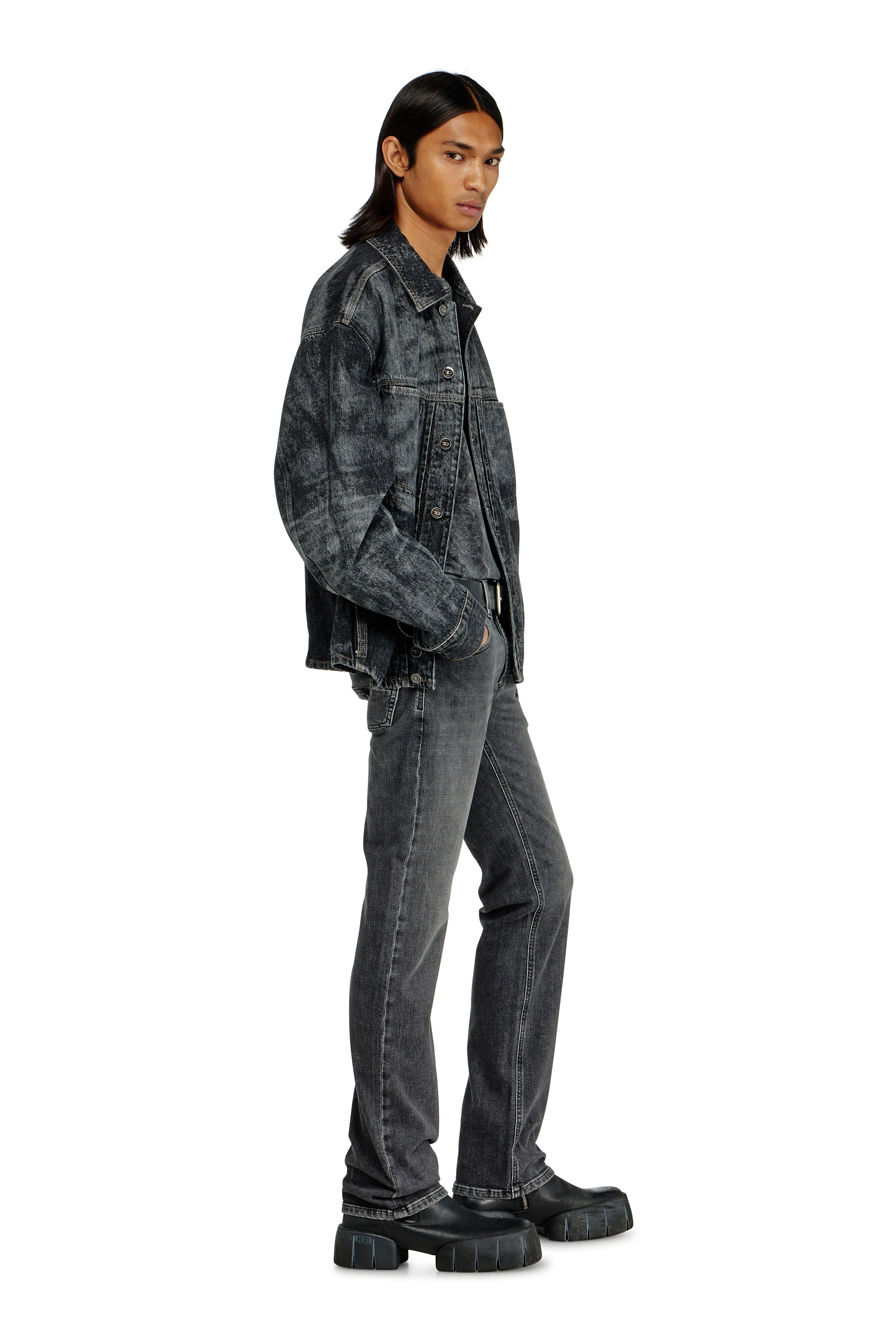 Diesel - Man's Regular Jeans 1985 Larkee 0HDBD, Black/Dark grey - 3