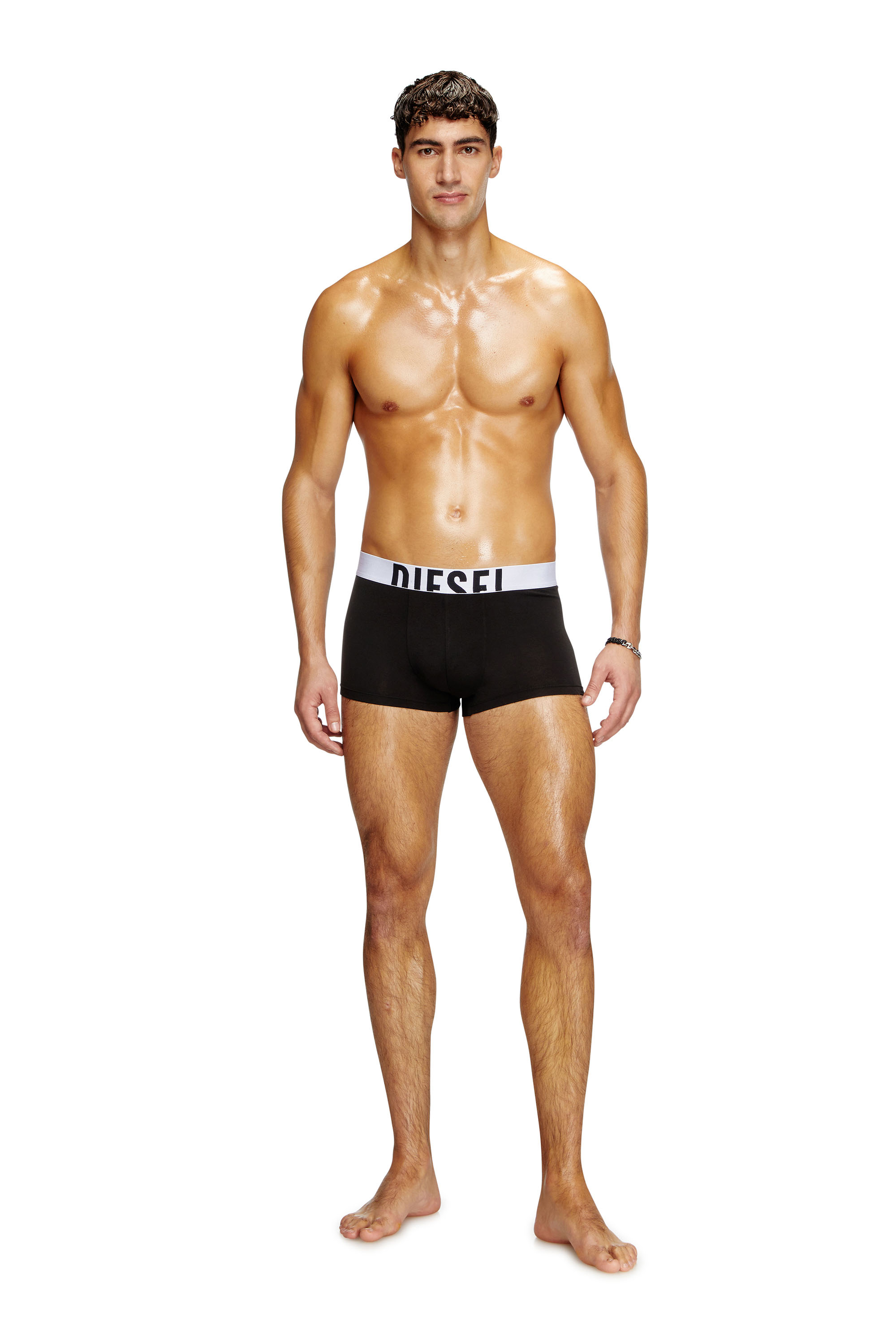Diesel - DAMIEN-D-POP-40, Man's Boxer briefs with acid rain print in Black/White - 2