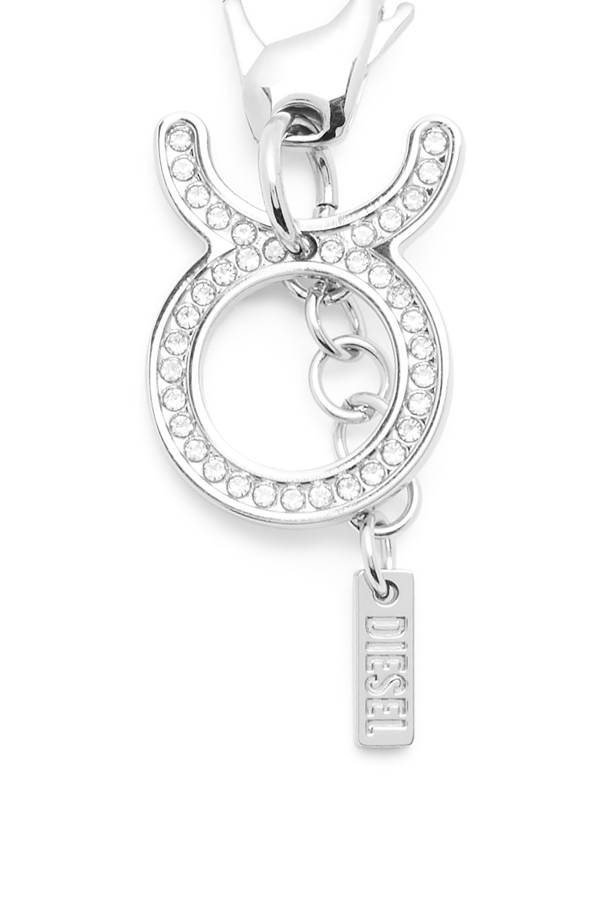 Diesel - CHARM TAURUS, Unisex's Metal Taurus charm with rhinestones in Silver - 3