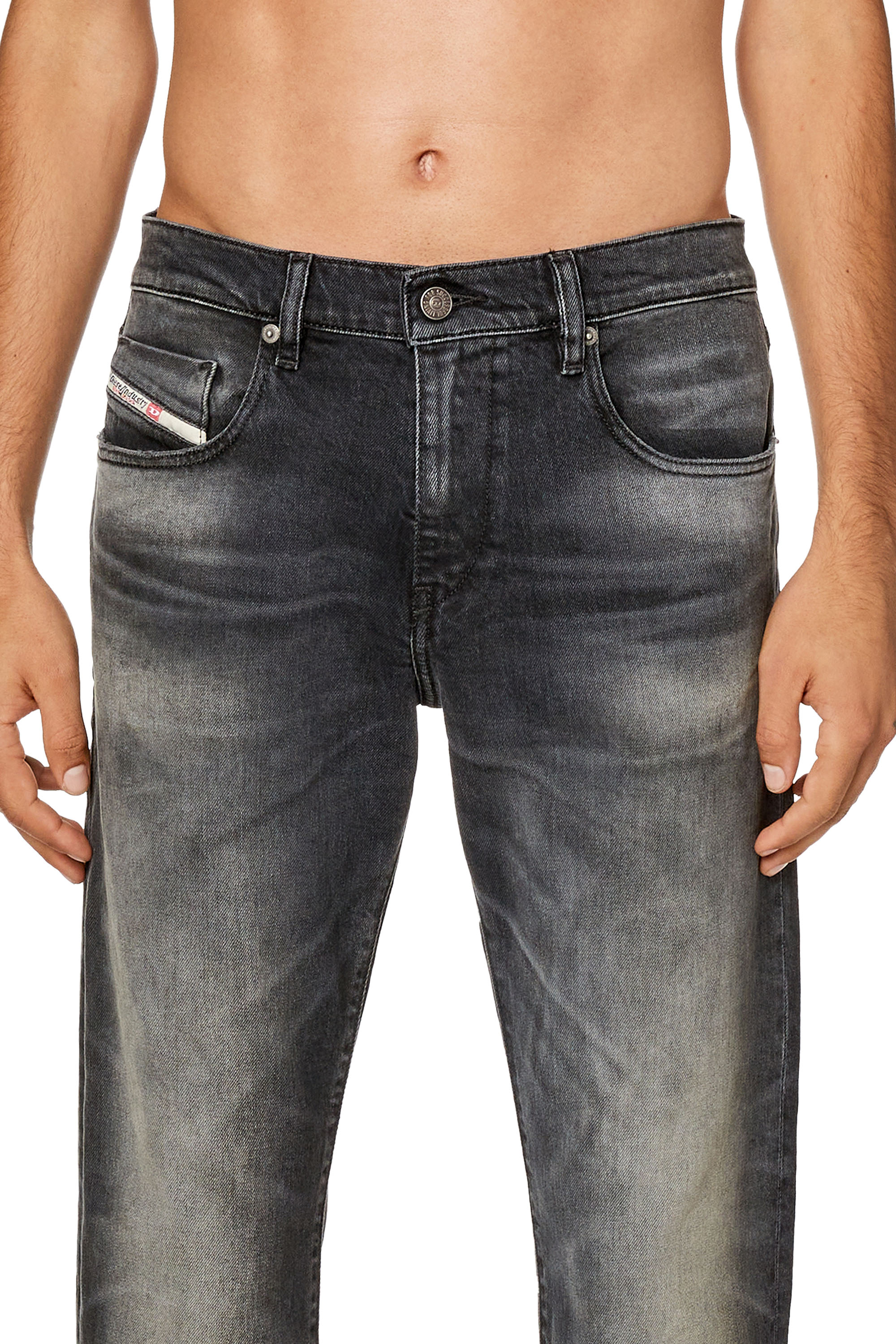 Diesel - Slim Jeans 2019 D-Strukt 09G20, Black/Dark grey - Image 3