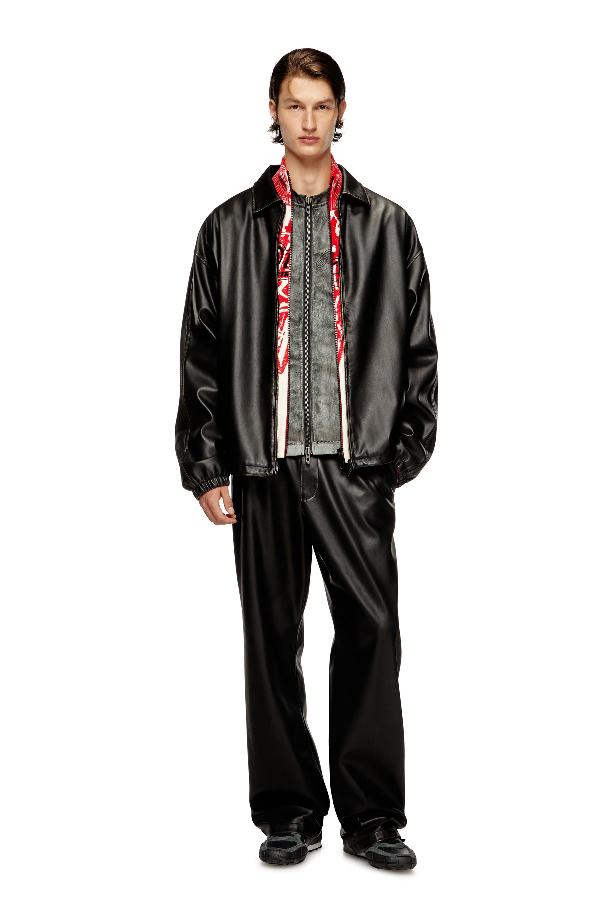Diesel - J-AKE, Unisex's Jacket in treated technical fabric in Black - 3