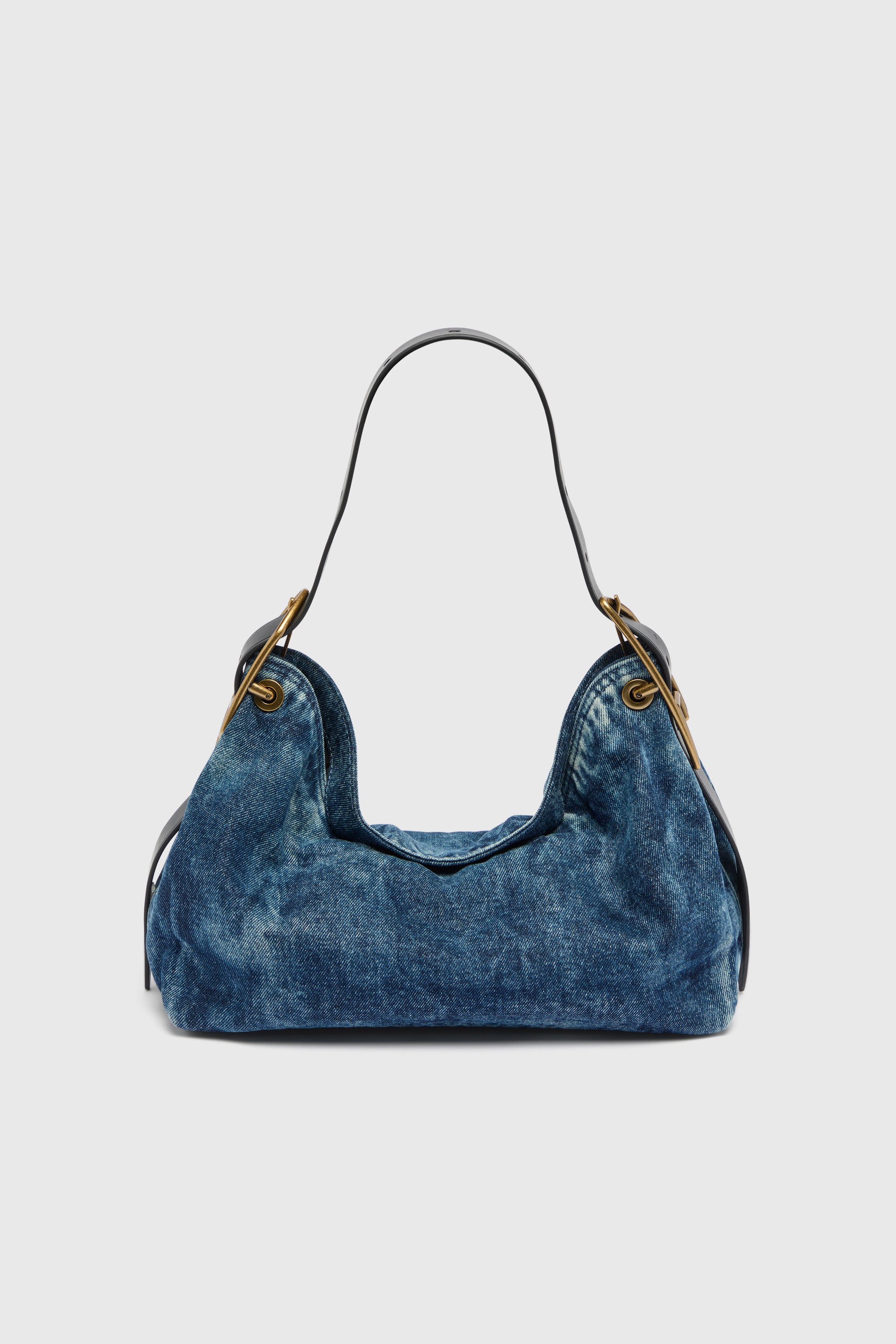 Diesel - D-LINE HOBO S, Woman's D-Line-Denim shoulder bag in Medium blue - 1