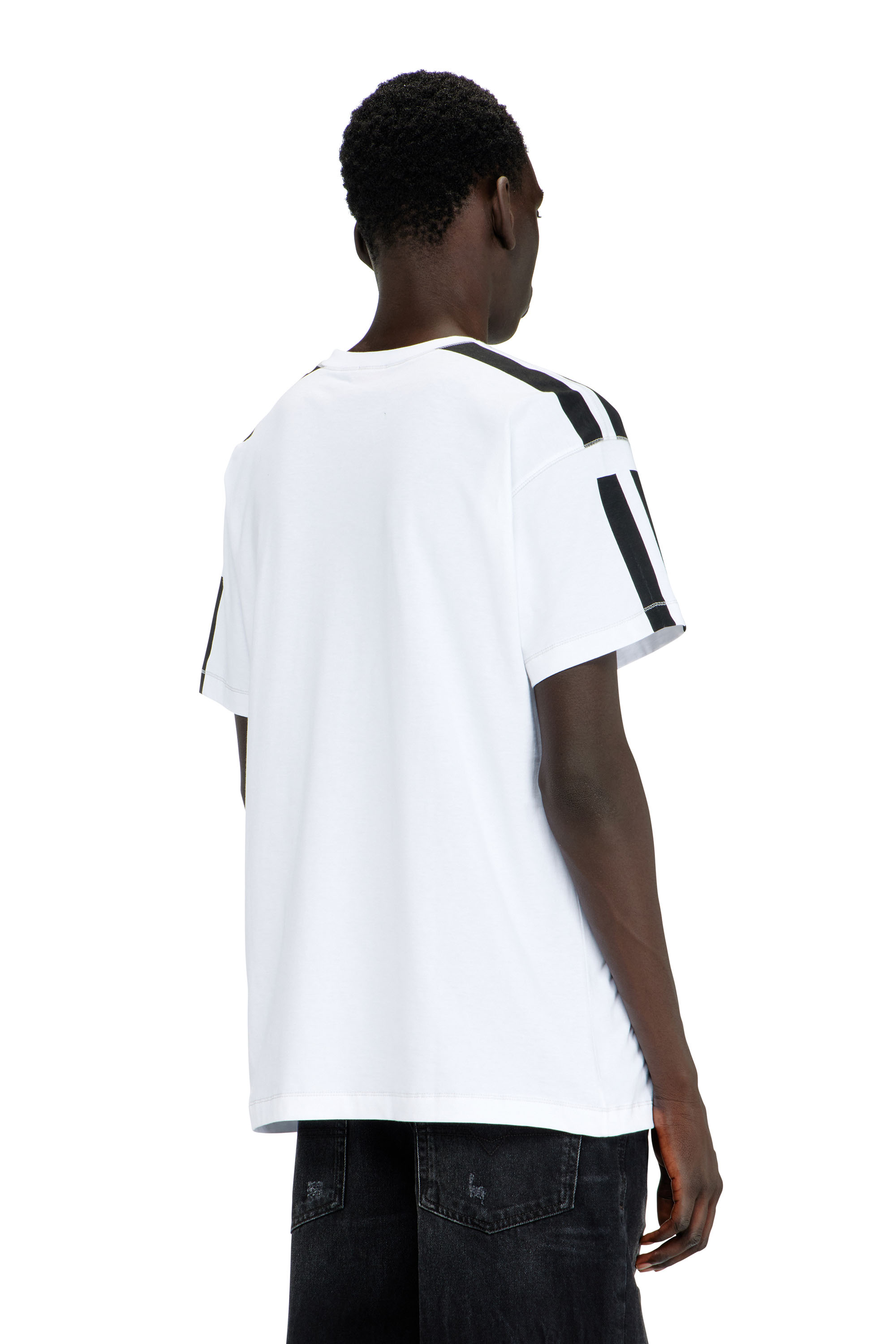 Diesel - T-NORM-V12, Man's Cotton T-shirt with contrast graphic prints in null - 4