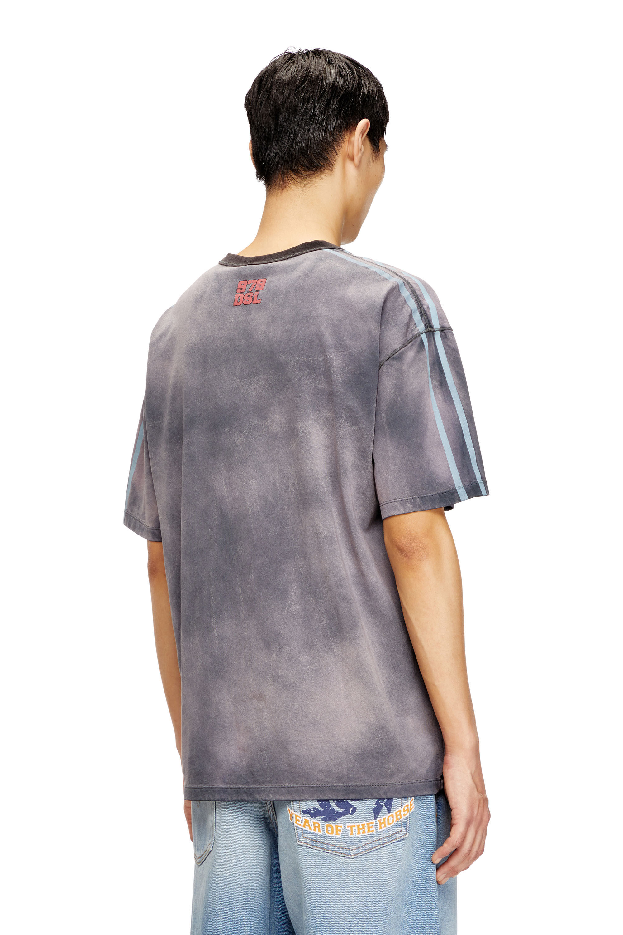 Diesel - CL-T-BOXT-HORSE, Man's Cotton T-shirt with horse graphic print in Grey - 4