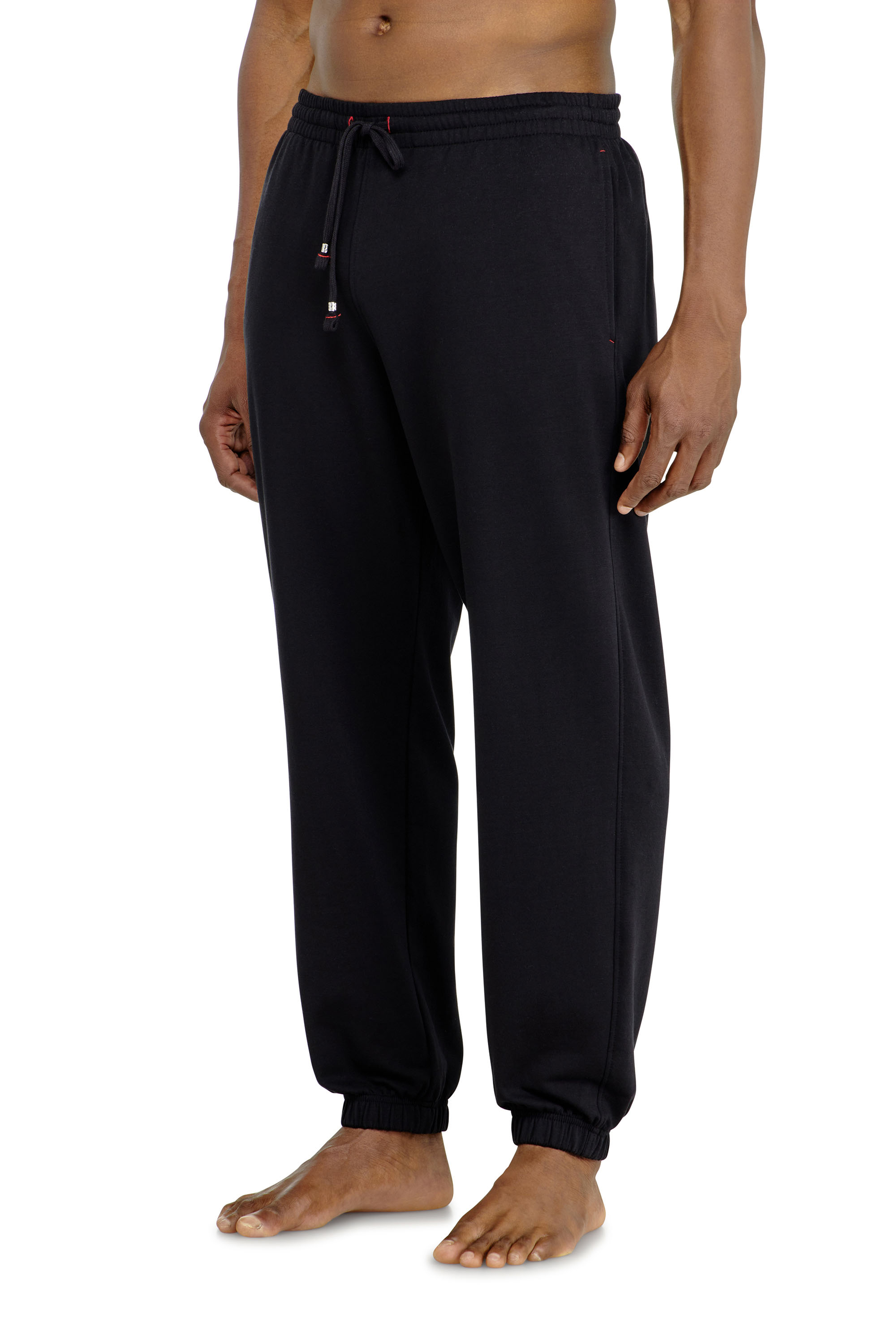 Diesel - LENNY-D-CORE, Man's Sweatpants in peached cotton blend in Black - 2
