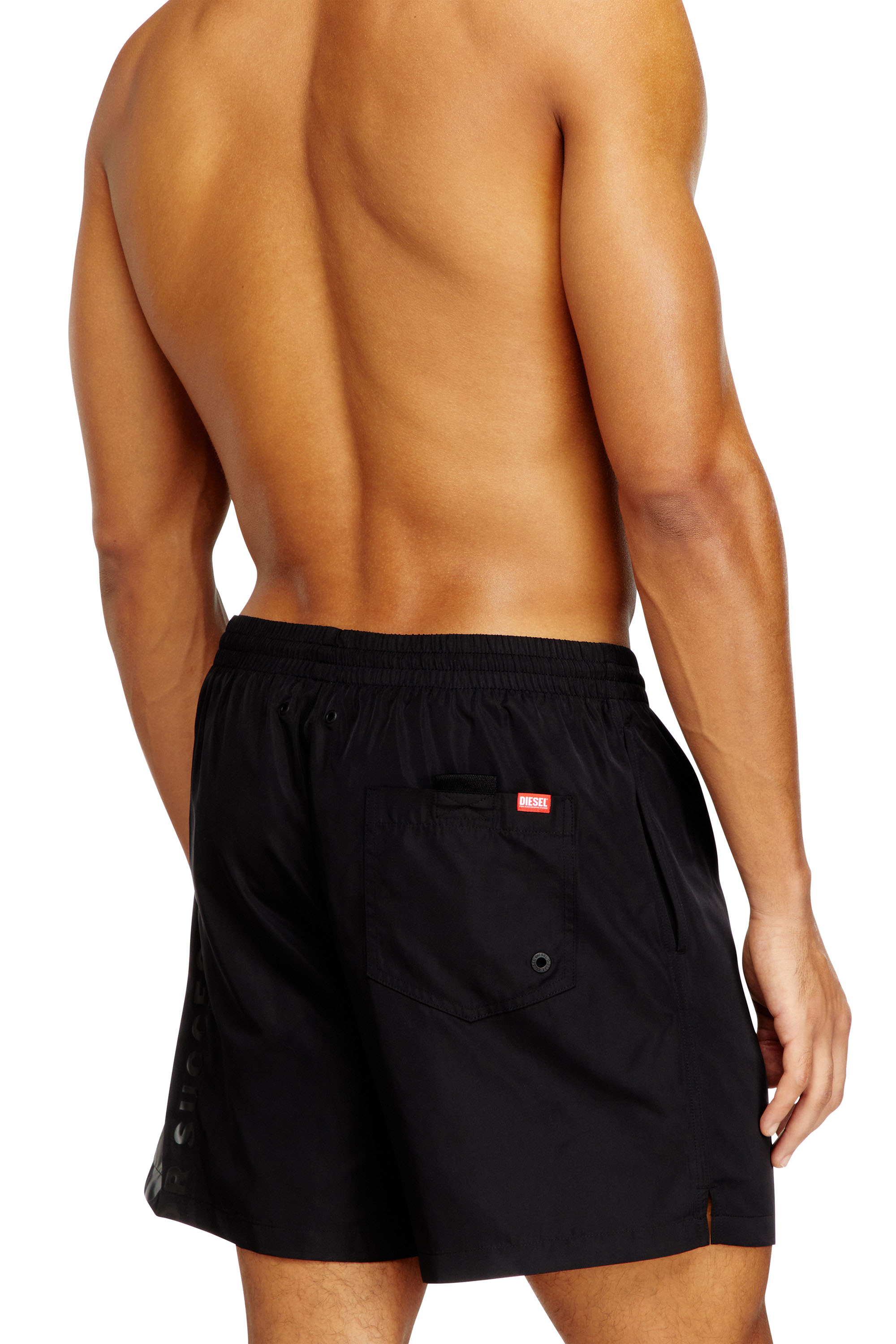 Diesel - RIO-41-D-CORE, Man's Mid-length swim shorts with maxi logo in Black - 4