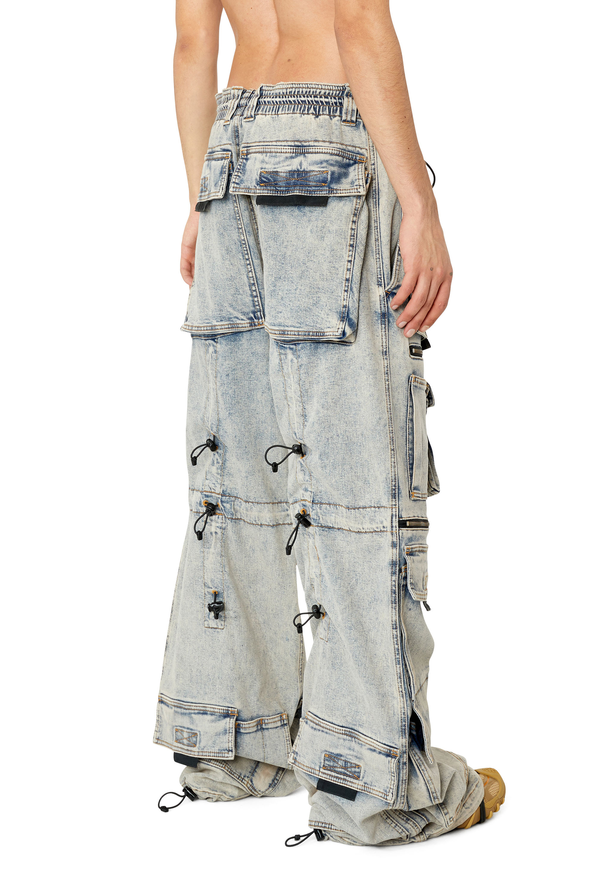 Diesel - Straight Jeans D-Onlypockets 09F12, Medium blue - Image 3