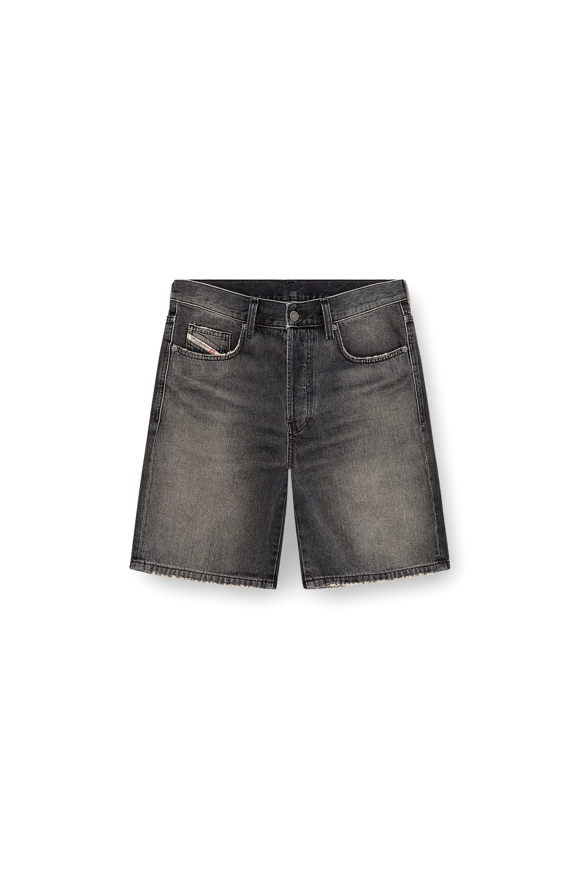 Diesel - REGULAR-SHORT, Man's Denim shorts in Black - 3