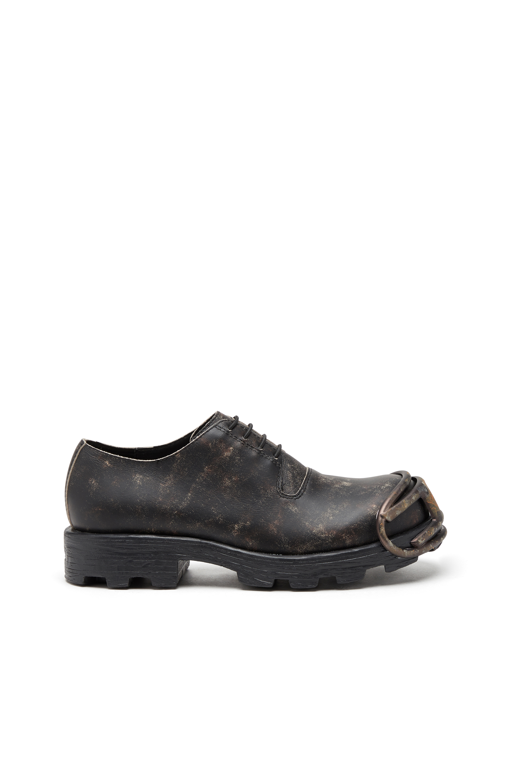 Diesel - D-HAMMER SO D, Man's D-Hammer-Derby shoes in treated leather in Dark Brown - 1