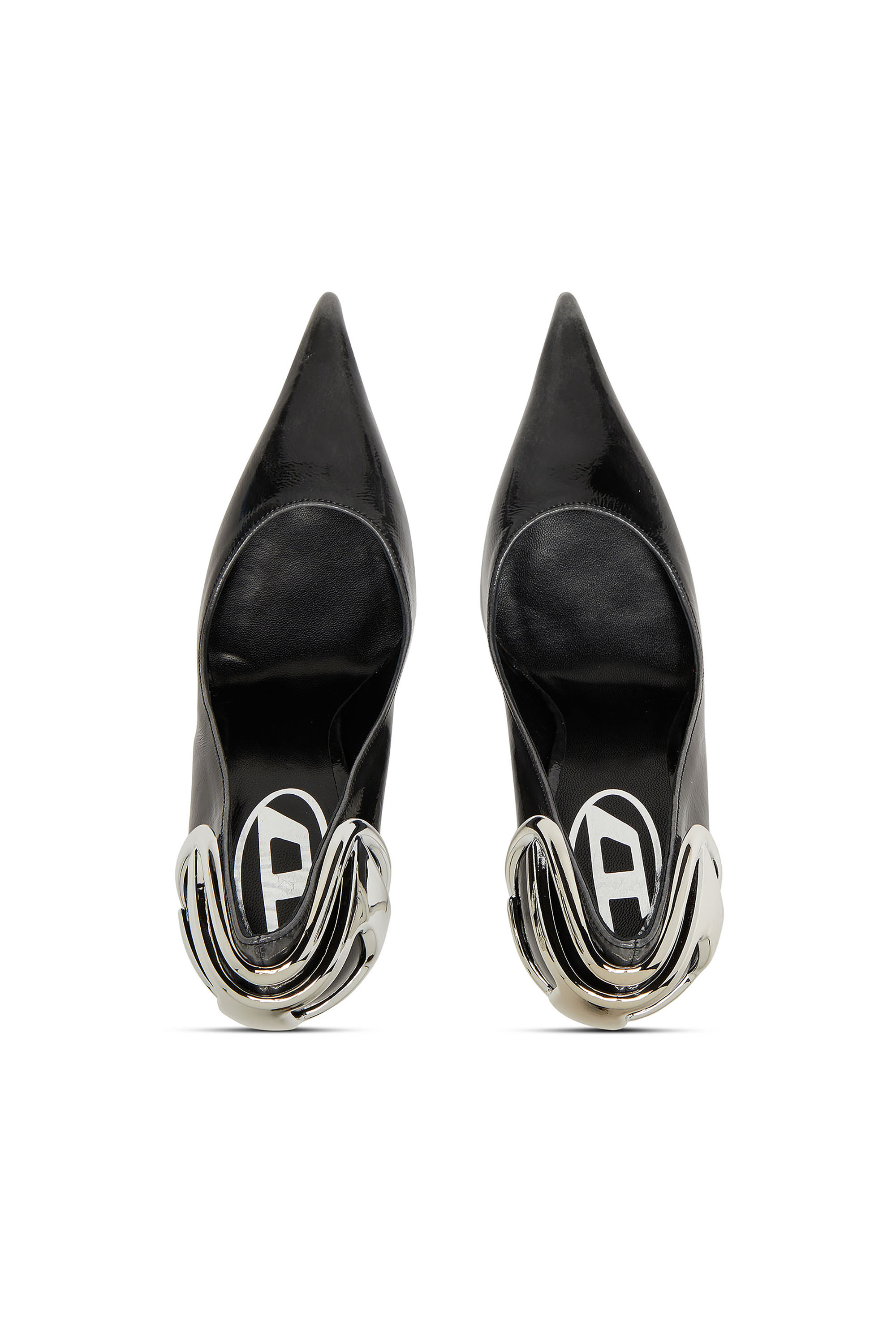 Diesel - D-TEN&HALF P, Woman's D-Ten&Half-Pumps in patent pull-up leather in Black - 4