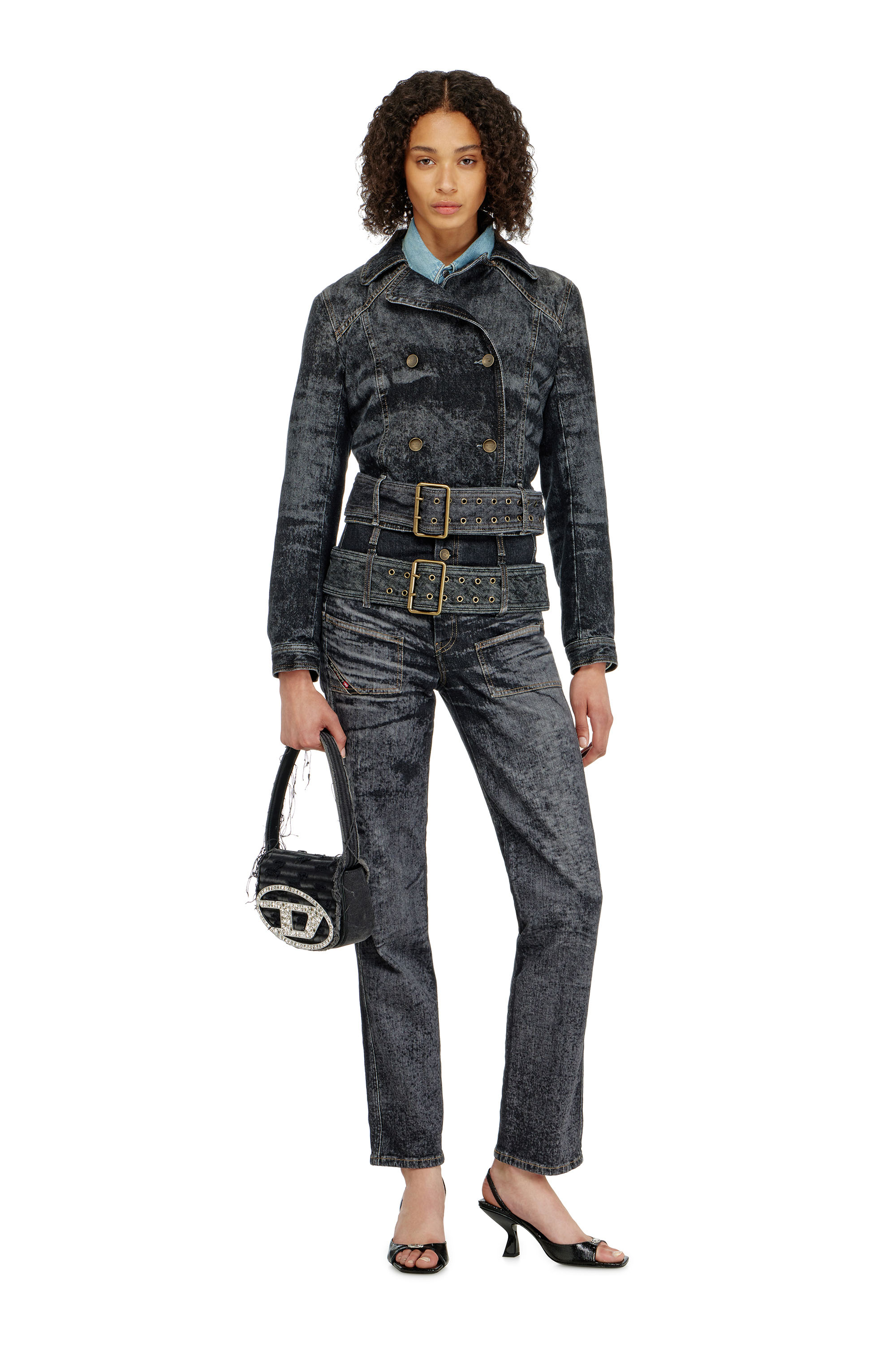 Diesel - Woman's Slim Jeans D-Gorina 09Q30, Black/Dark grey - 1