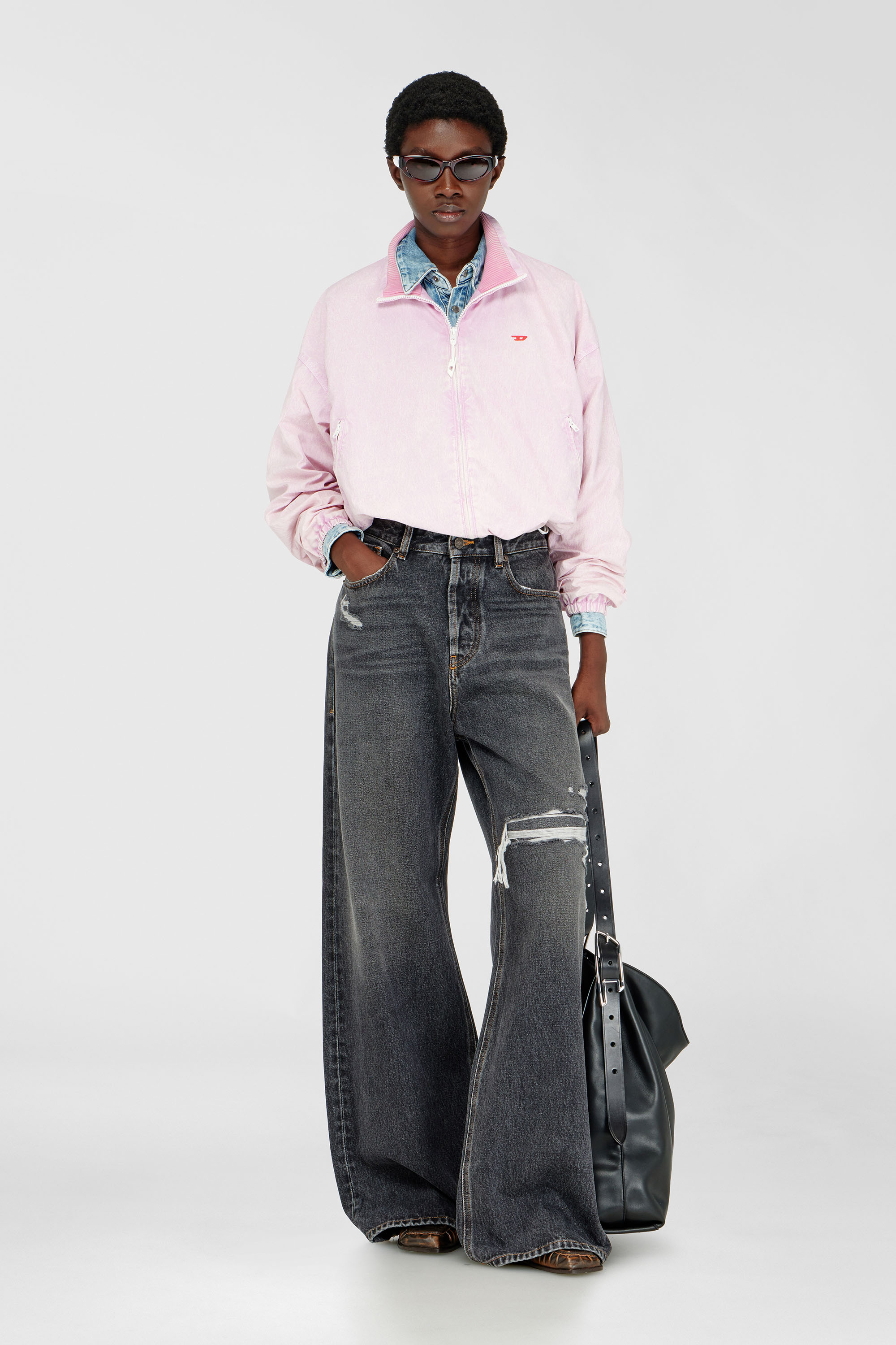 Diesel - Unisex's Relaxed Jeans 1996 D-Sire 007F6, Black/Dark grey - 1