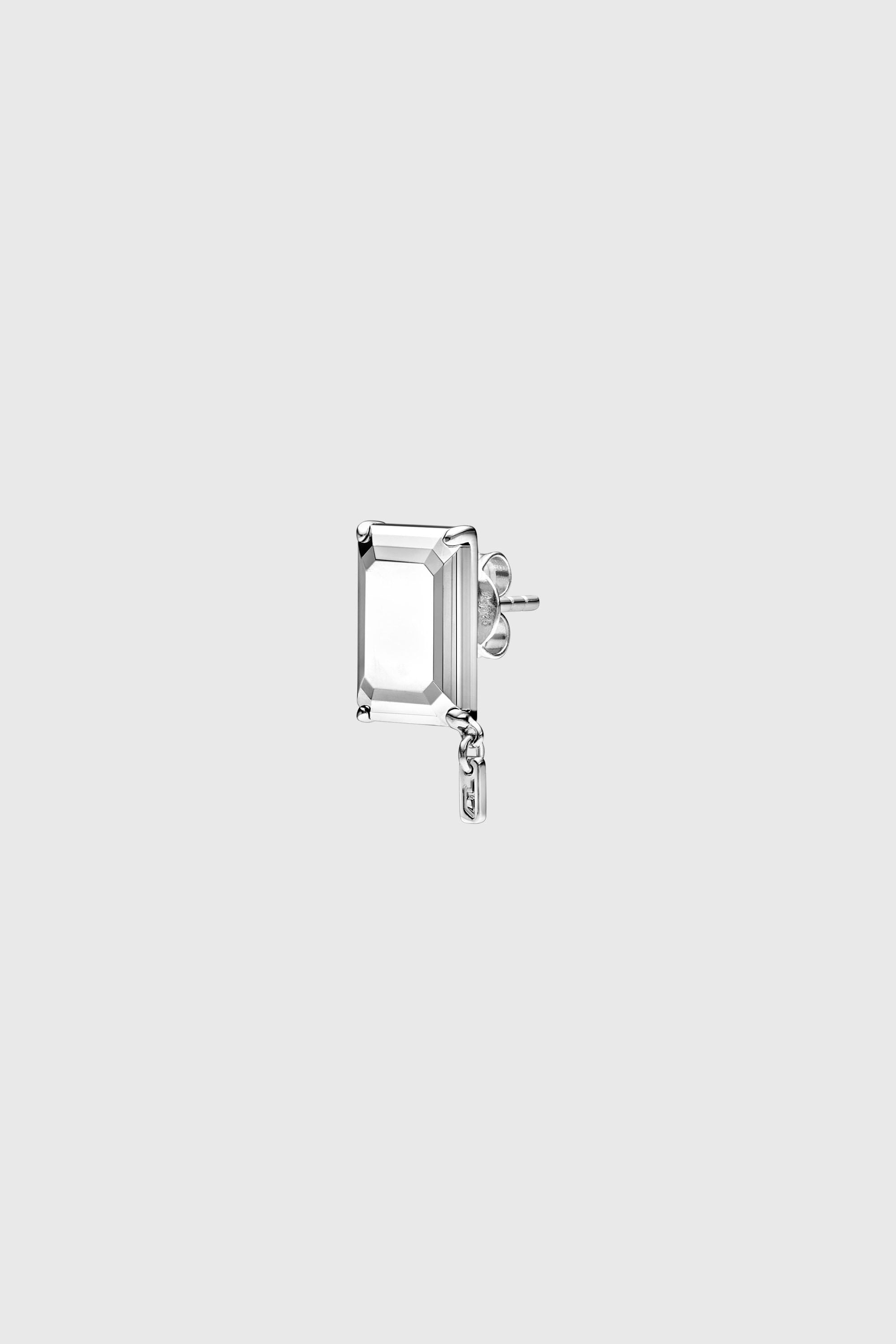 Diesel - DL1366040 STERLING SILVER JEWEL, Unisex's Sterling silver stud earring in Silver - 1