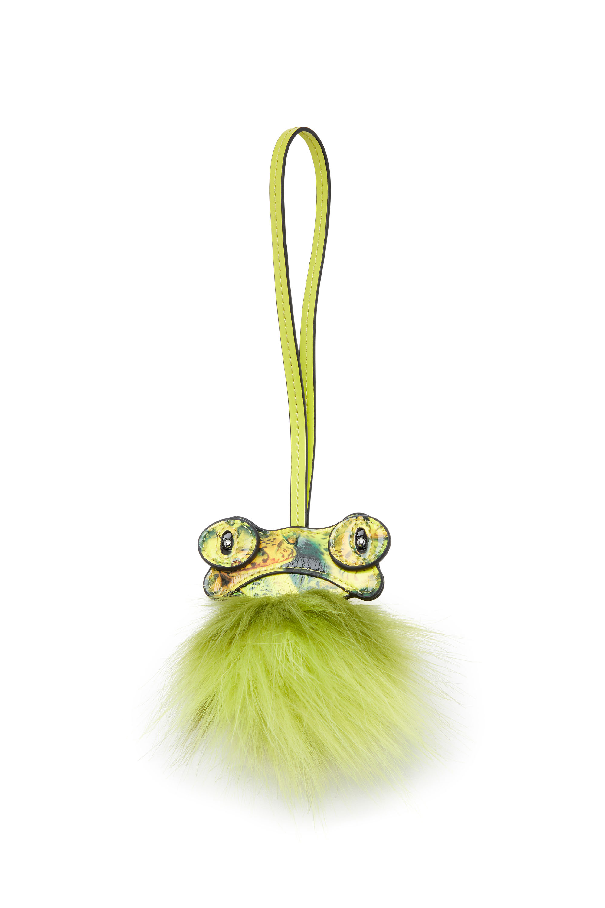 Diesel - FUR CHARMS III, Woman's Soft touch frog-shaped Charm in Green - 1