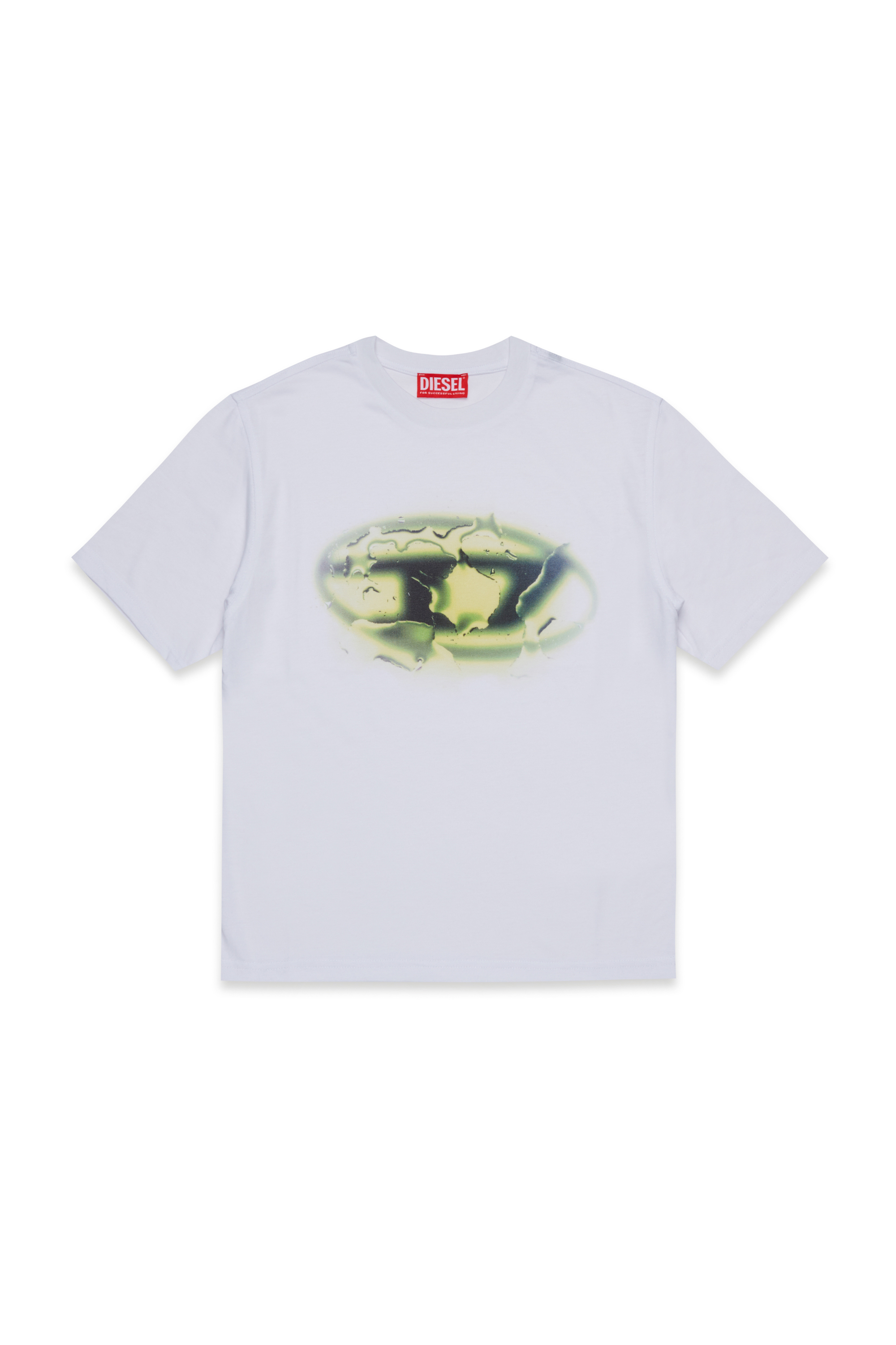 Diesel - TBOXTK3 OVER, Man's Cotton graphic print T-shirt in White - 1