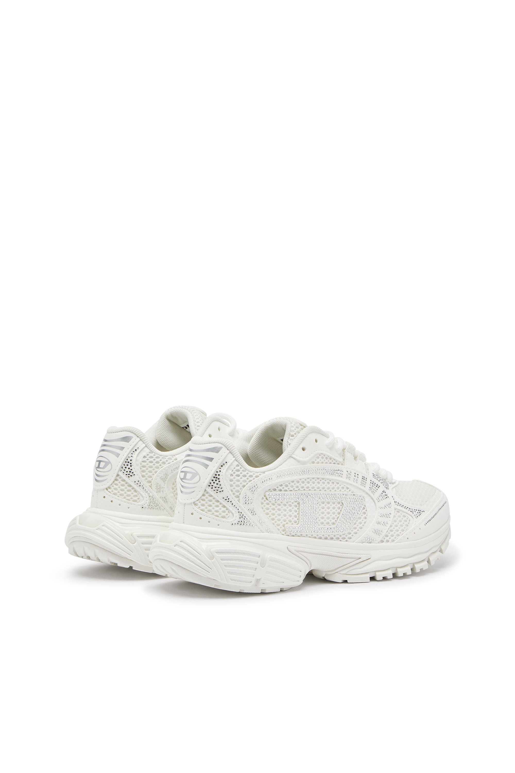 Diesel - S-PRO-V-DENSE LOW W, Woman's S-Pro-V-Dense - Mesh sneakers with crystals in White - 3