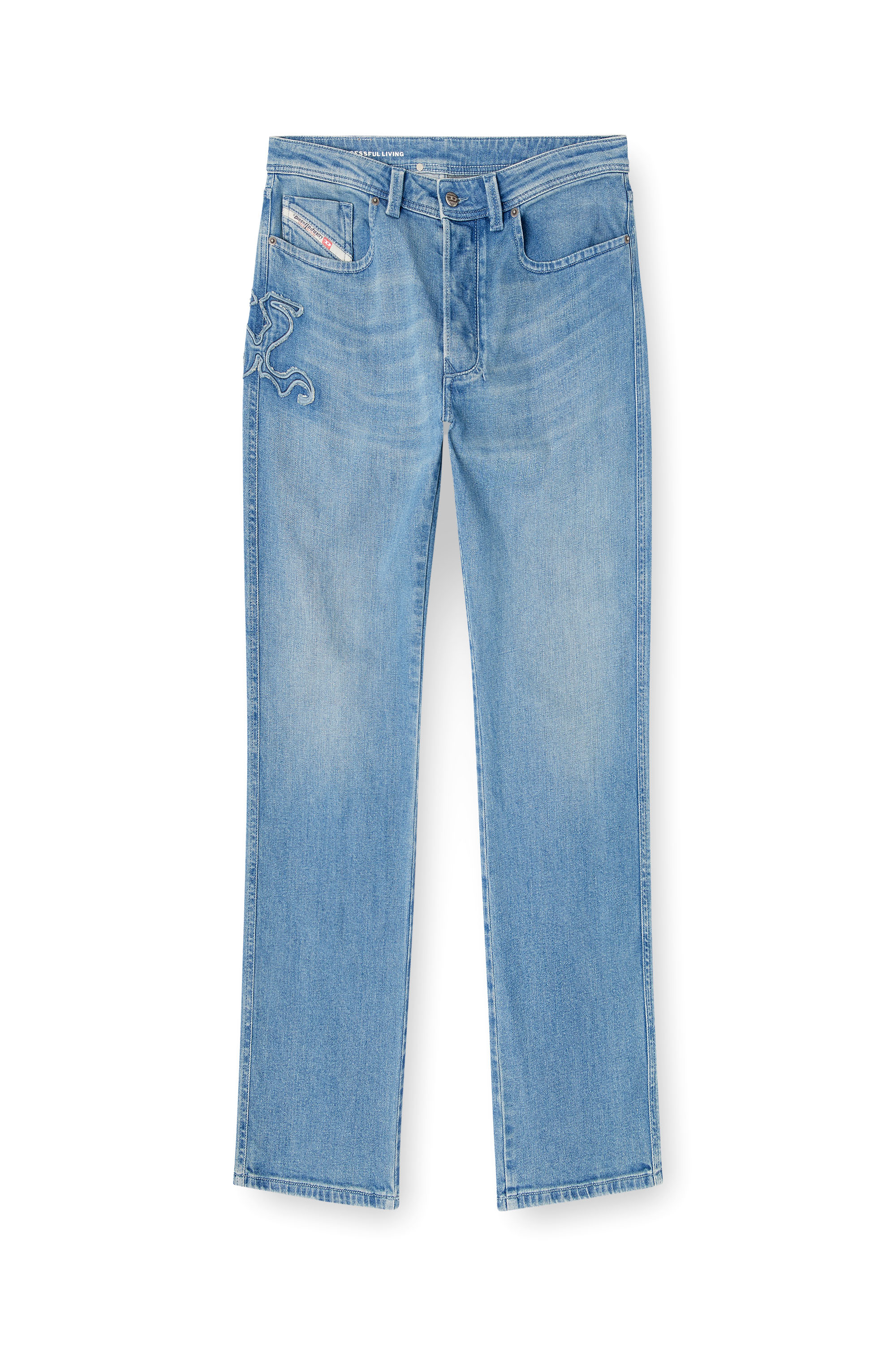 Diesel - Man's Regular Jeans 1985 Larkee 09Q18, Light Blue - 3
