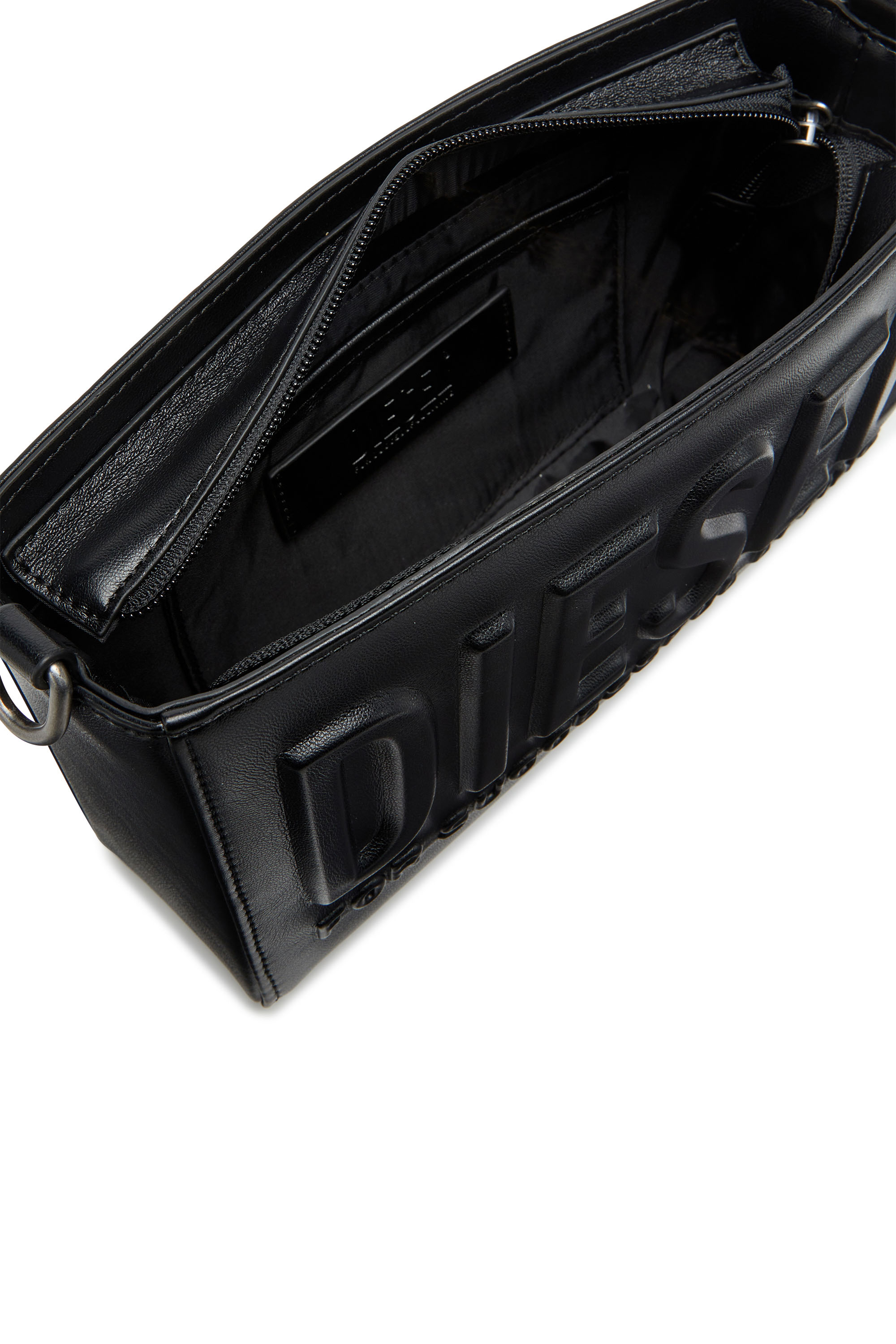 Diesel - DSL 3D CAMERA BAG, Man's Dsl 3D-PU camera bag with embossed logo in Black - 3