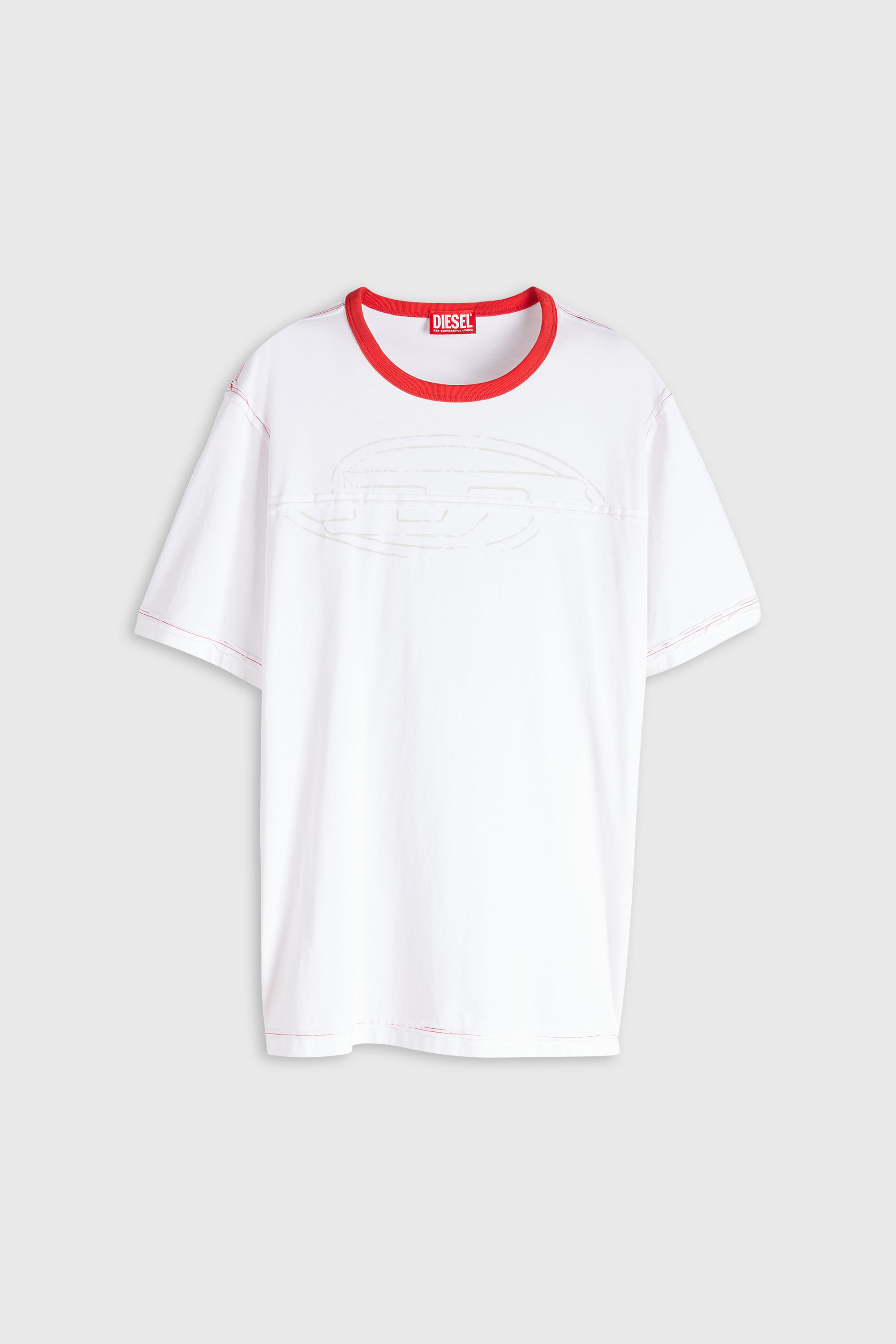 Diesel - T-ADJUST-CUT-OD, Man's T-shirt with sectioned Oval D in null - 4