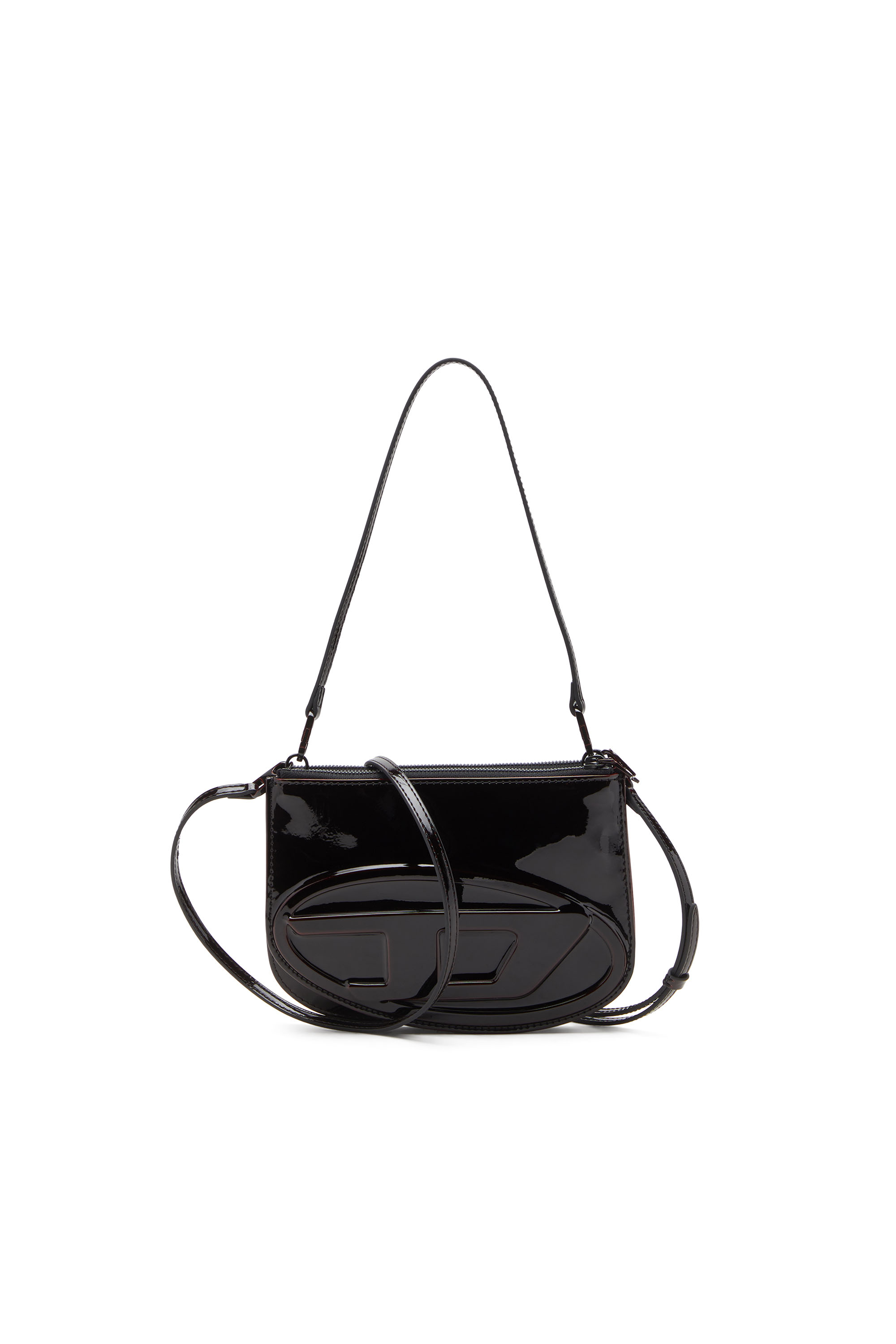 Diesel - 1DR TWIN, Woman's 1DR Twin-Double-pouch shoulder bag in liquid PU in Burgundy - 1