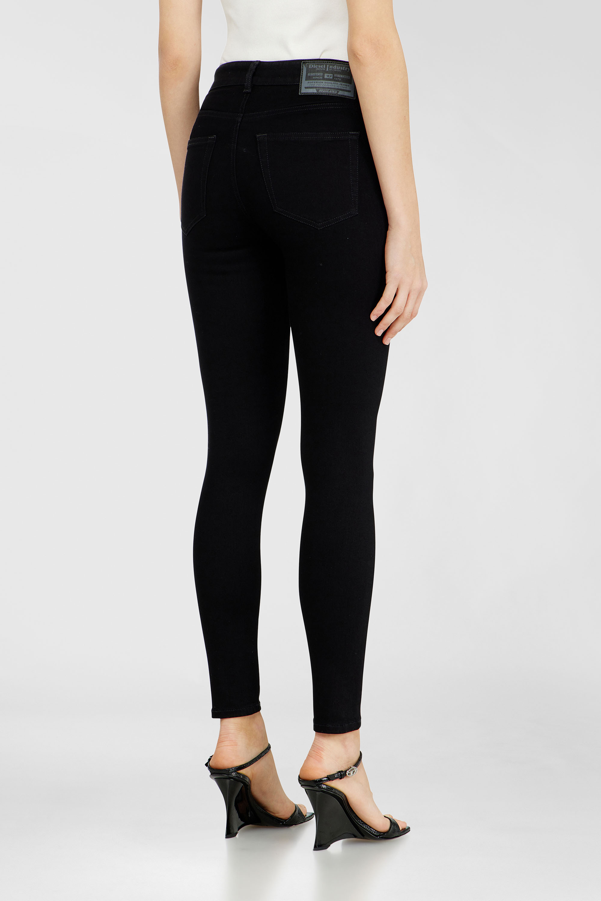 Diesel - Woman's Skinny Jeans 2017 Slandy 069EF, Black/Dark grey - 5