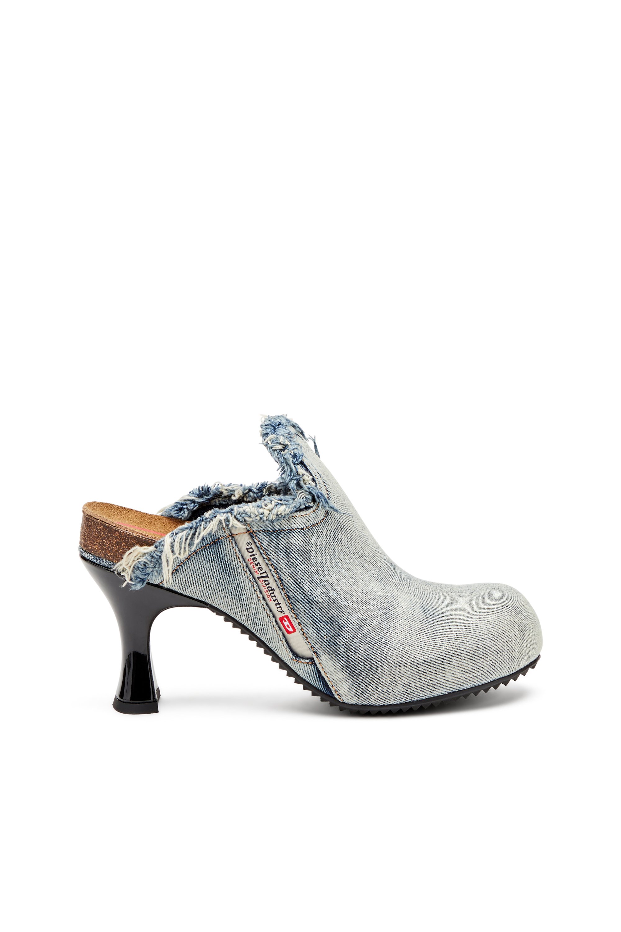 Diesel - D-WOODSTOCK ML W, Woman's D-Woodstock-Frayed denim mules in Light Blue - 1