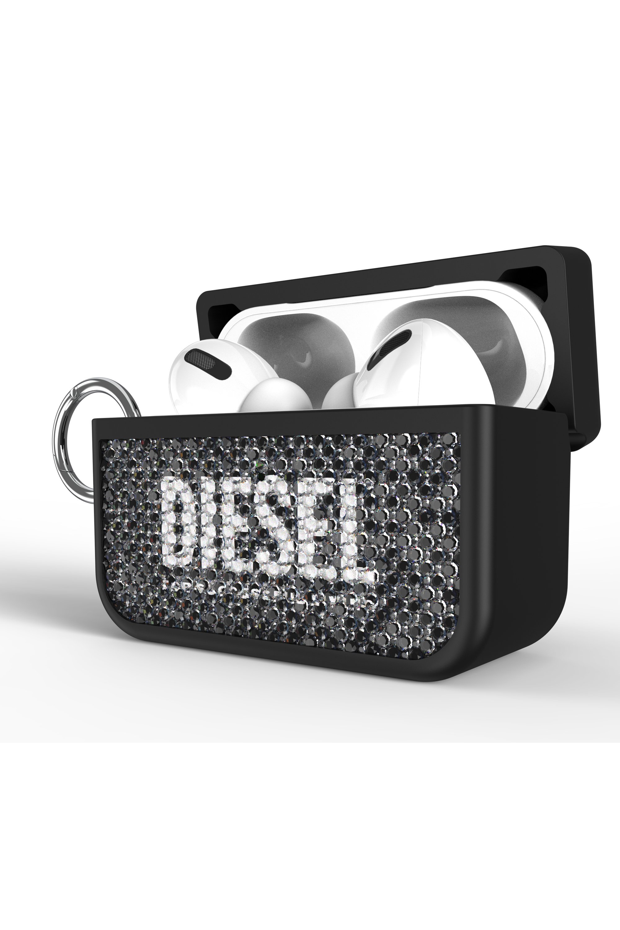 Diesel - 60195 AIRPOD CASE, Unisex's Swarovski Crystal Case for Airpods Pro / Pro 2 in Black - 4