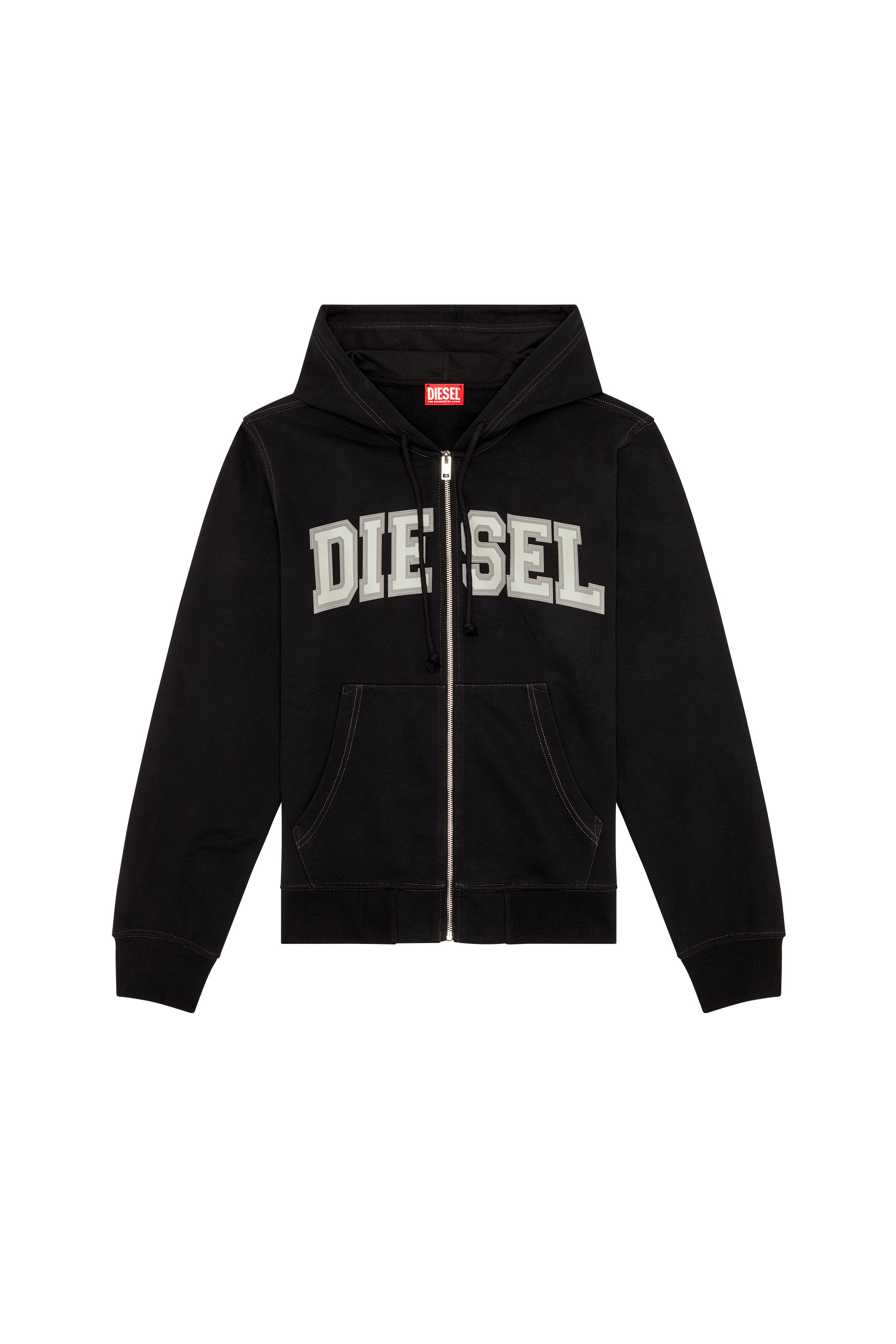 Diesel - S-GINN-HOOD-ZIP-K12, Black - Image 3