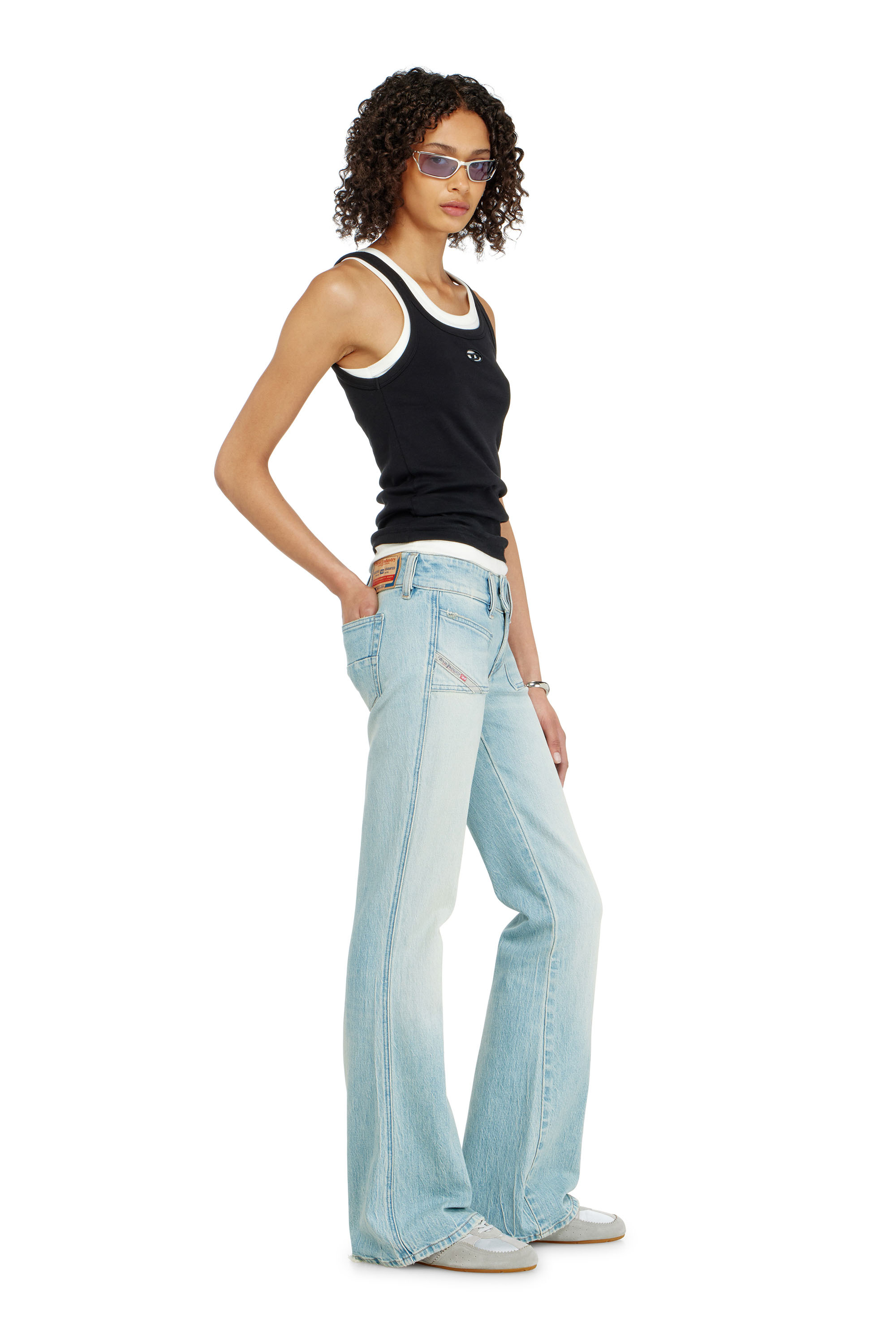 Diesel - Woman's Bootcut Jeans D-Hush 0KBBX, Light Blue - 2