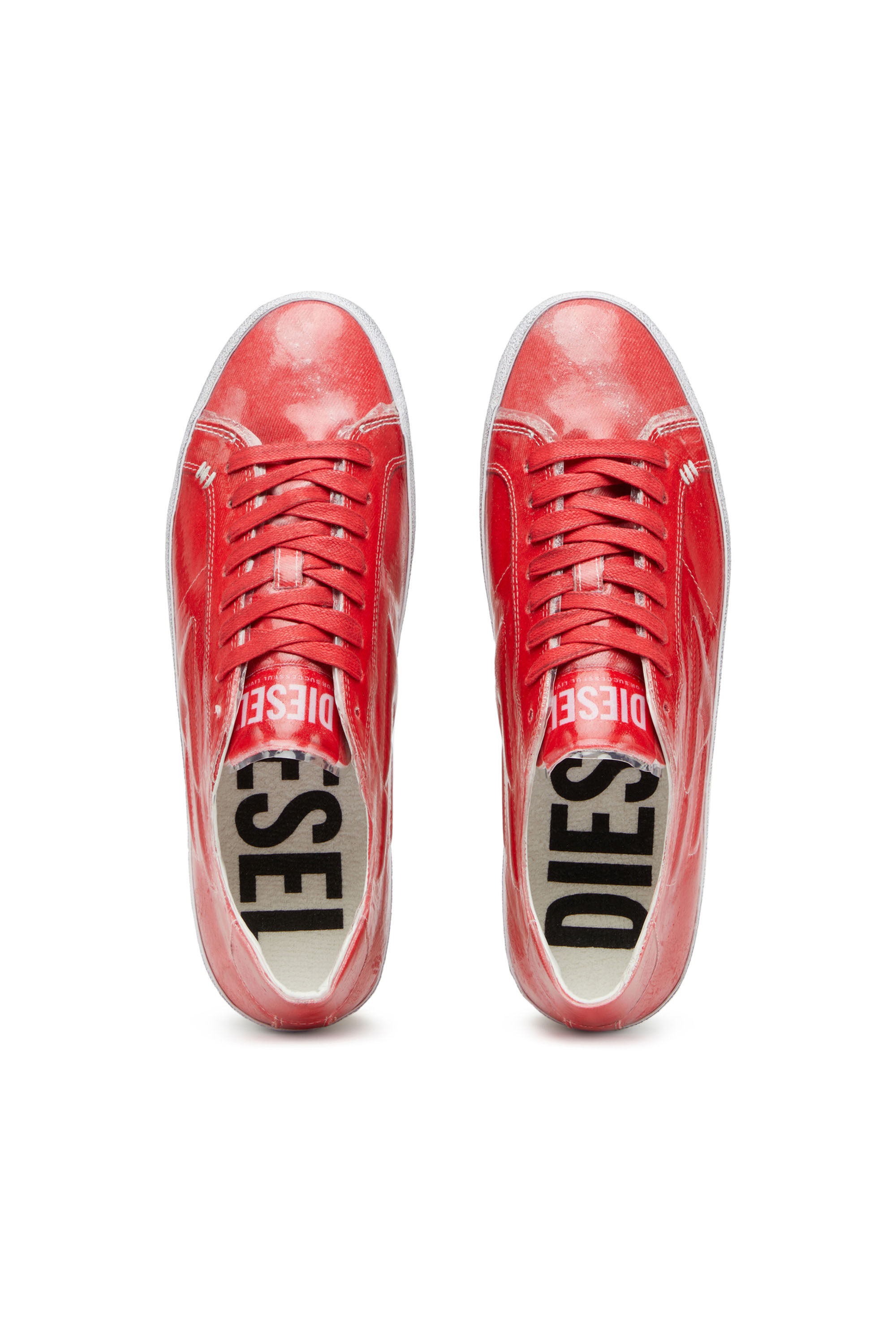 S-LEROJI LOW W, Red Diesel - S-LEROJI LOW W, Woman's S-Leroji Low W - Canvas sneakers with TPU overlay in Red - 4