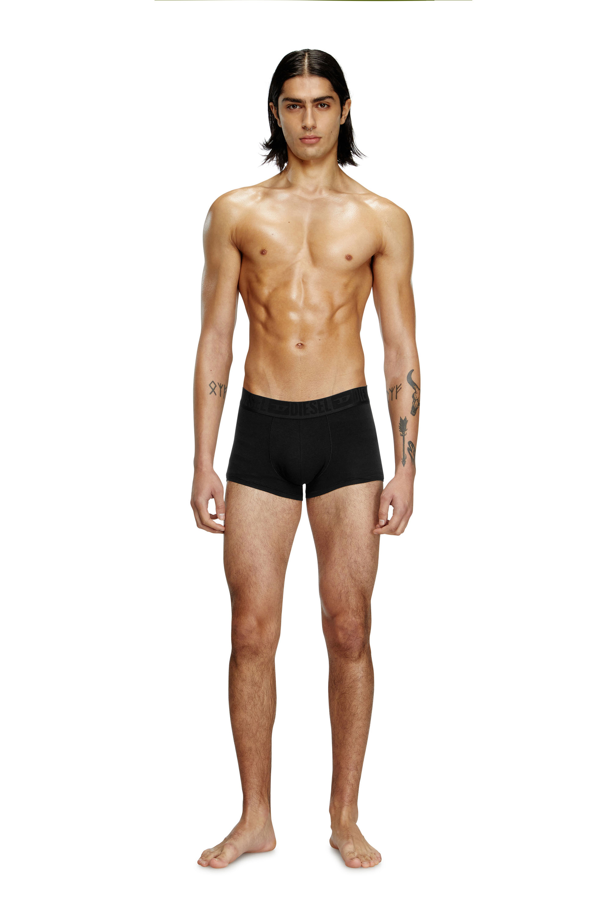 Diesel - BENJAMIN-D-MONO-3PACK, Man's Three-pack plain boxer briefs in Black - 1