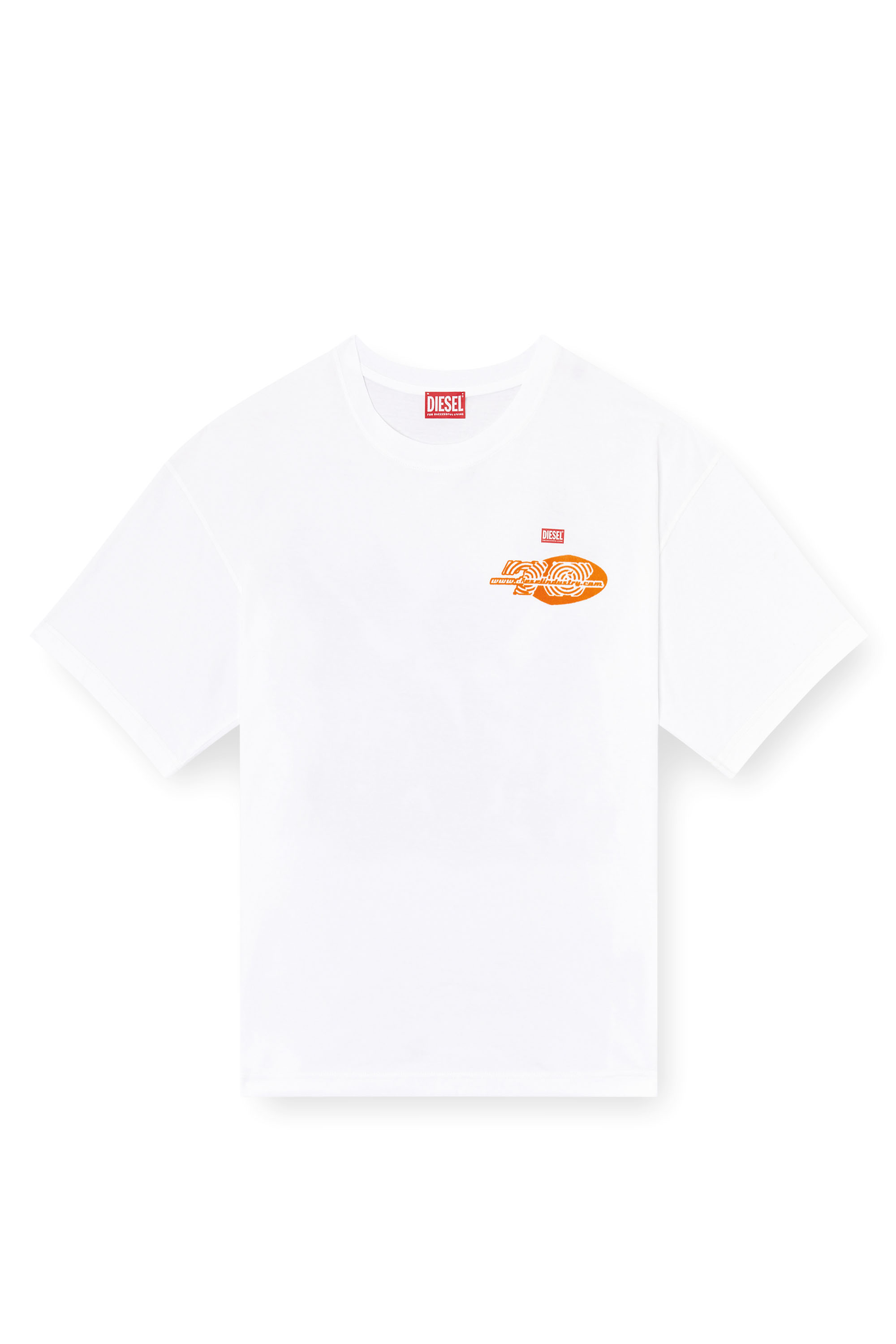 Diesel - T-BOXT-T23, Man's Cotton T-shirt with graphic print in White - 2