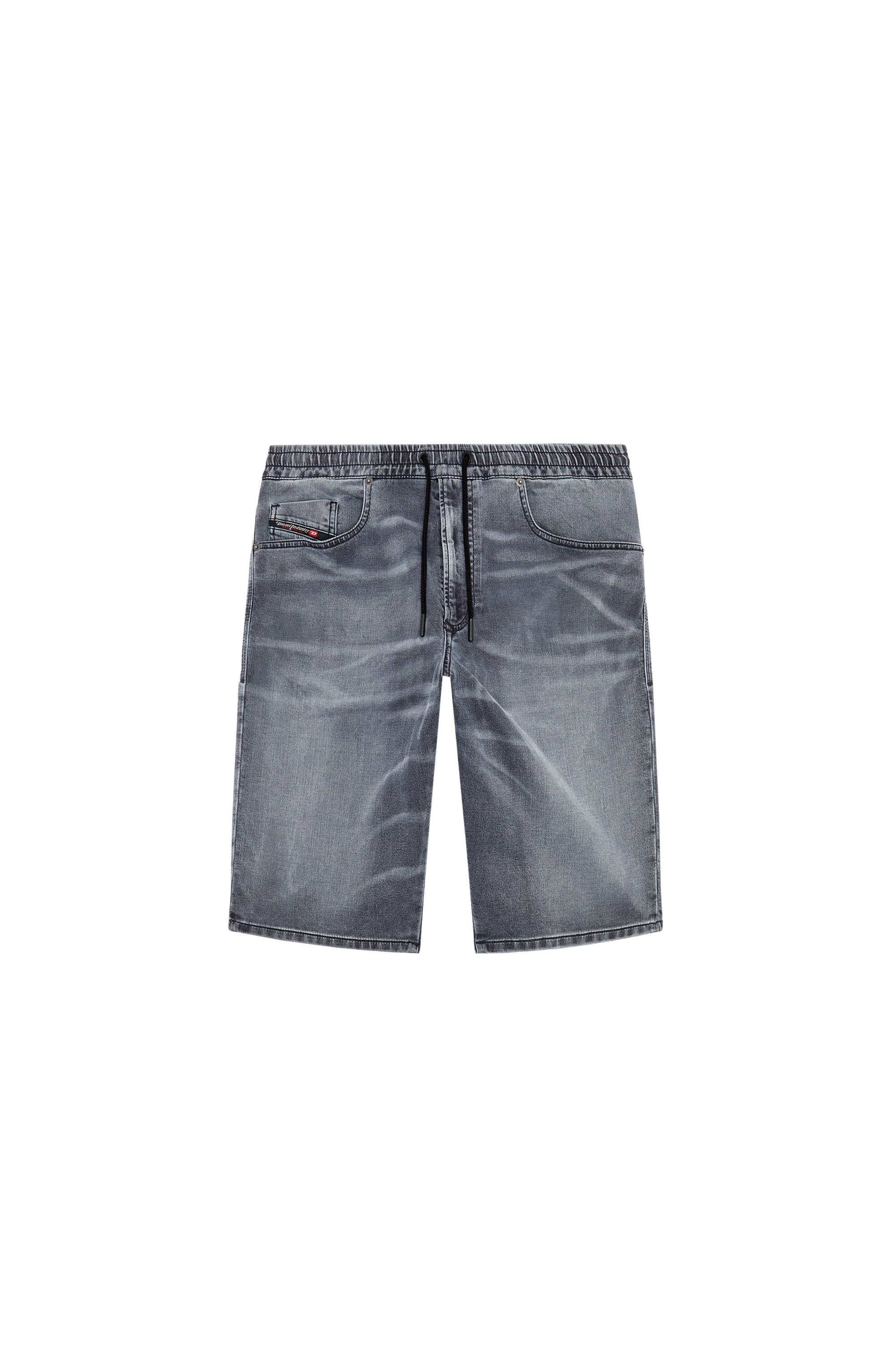Diesel - 2033 D-KROOLEY-SHORT JOGG, Man's Chino shorts in JoggJeans in Black - 2