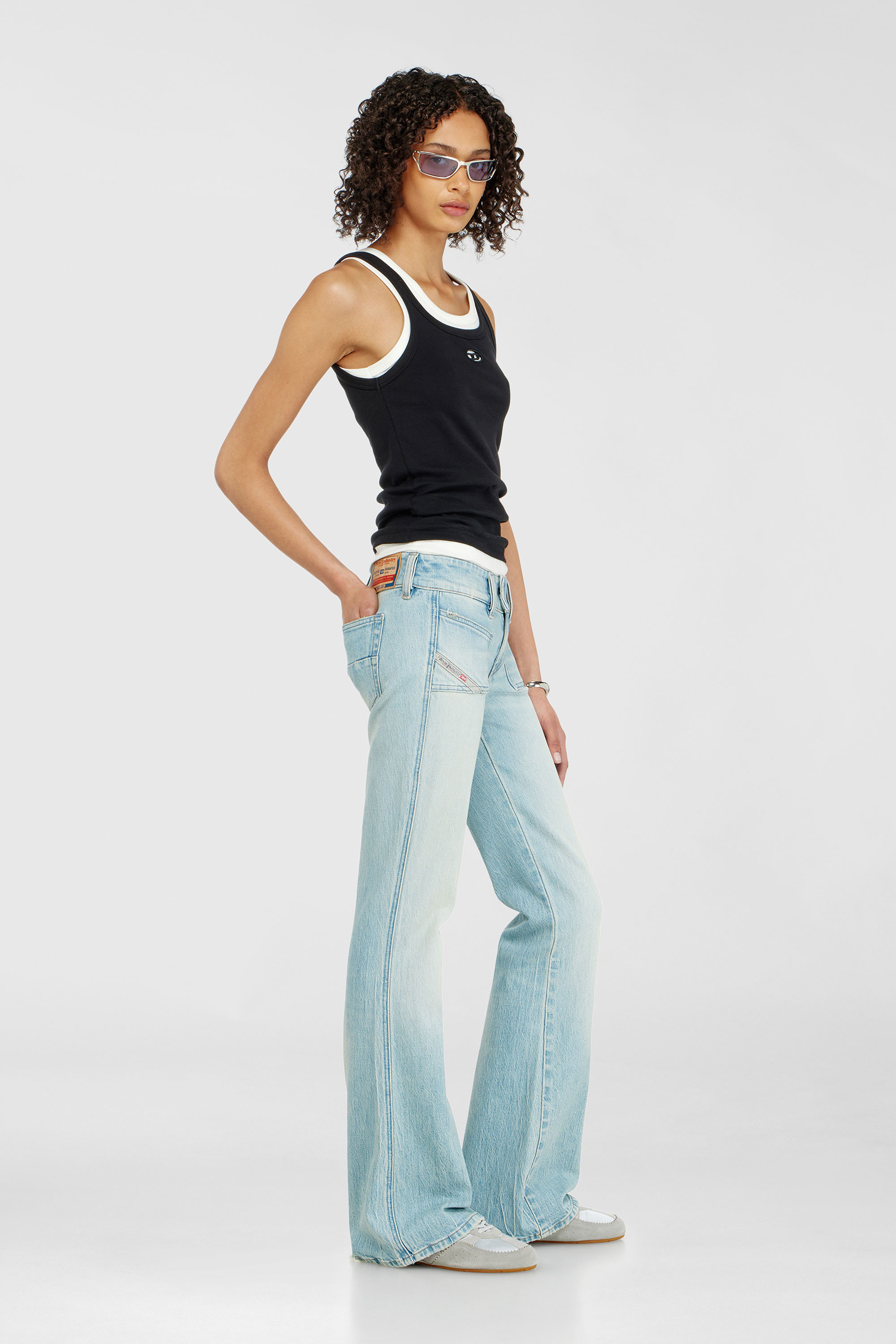 Diesel - Woman's Bootcut Jeans D-Hush 0KBBX, Light Blue - 2