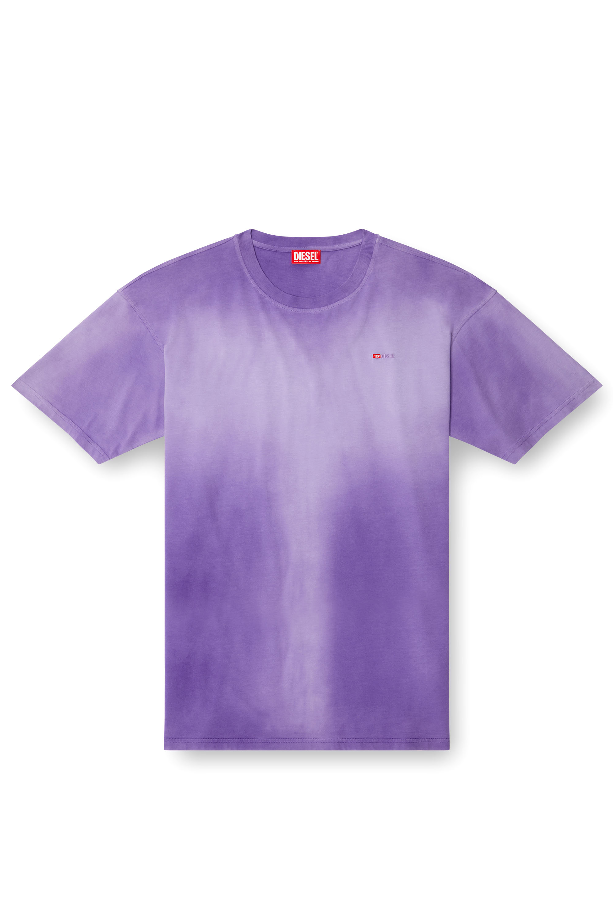 Diesel - T-BOXT-R27, Man's Faded T-shirt with micro logo embroidery in Violet - 3