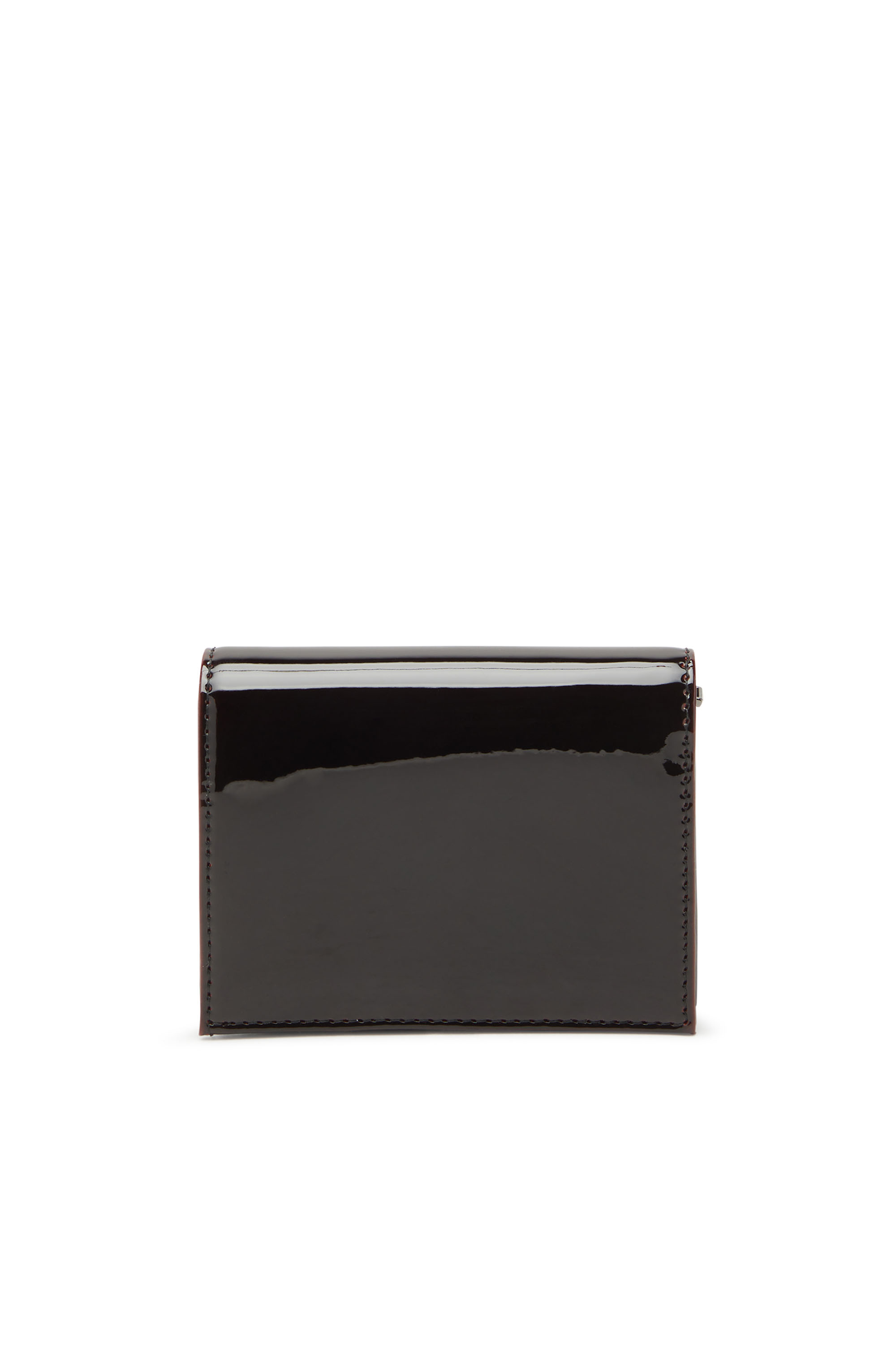 Diesel - 1DR BI FOLD III, Woman's Bi-fold wallet in liquid PU in Burgundy - 2