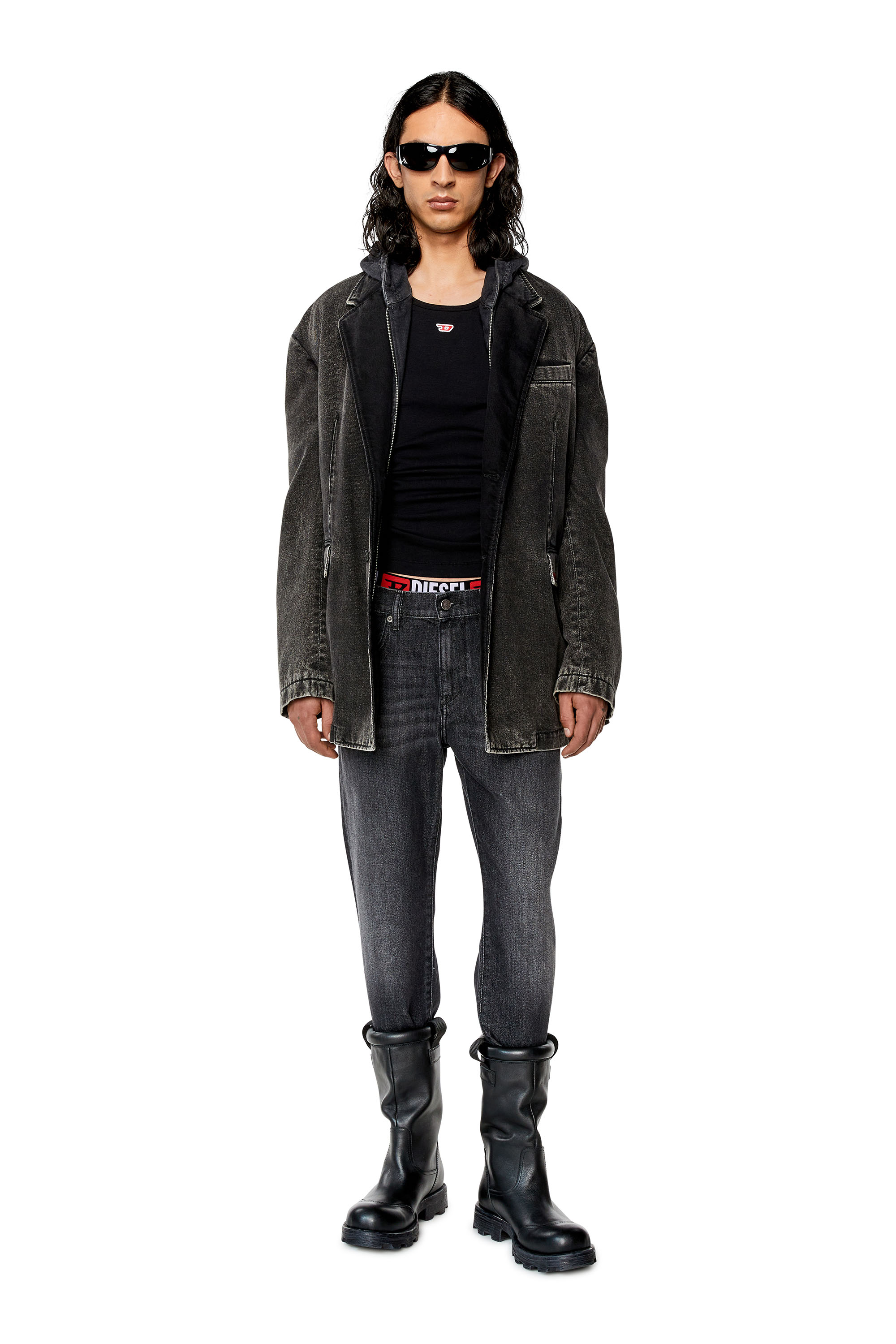 Diesel - Slim Jeans 2019 D-Strukt 09F75, Black/Dark grey - Image 4