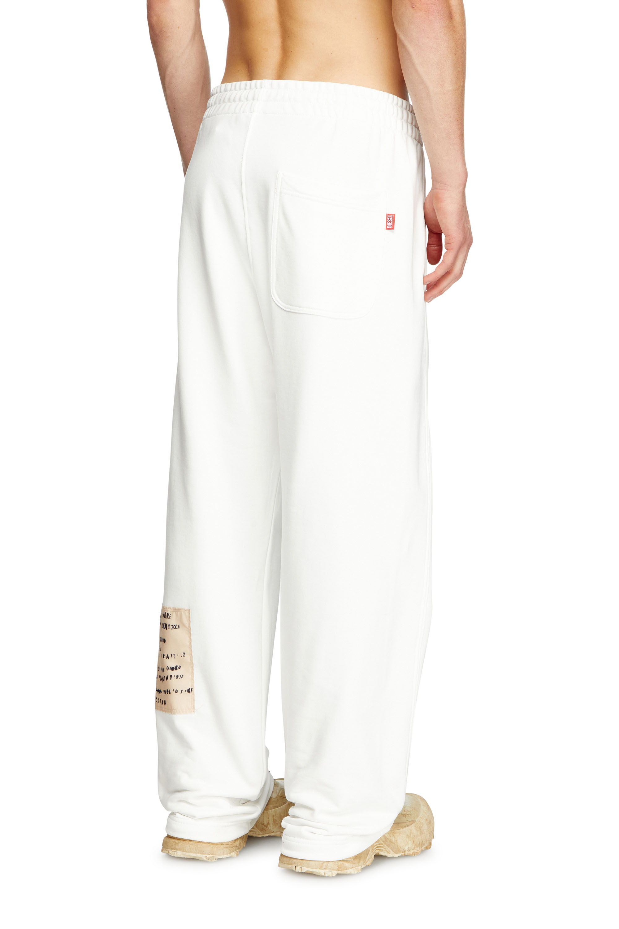 Diesel - P-MARTYANS-DD, Unisex's Track pants with tattoo patches in White - 4