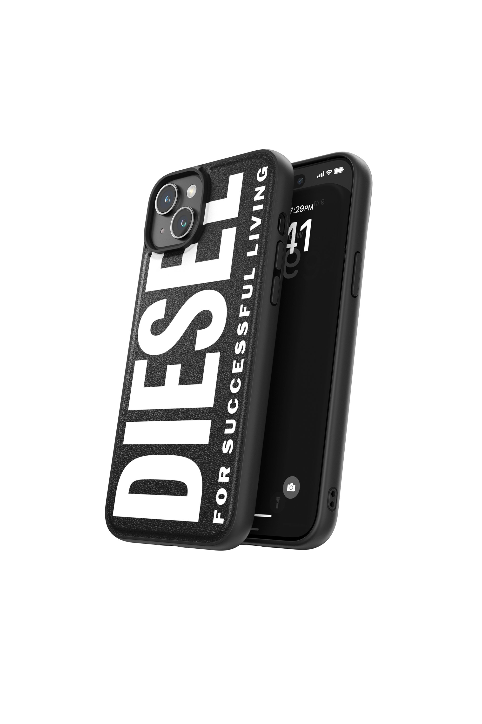 Diesel - 54167 MOULDED CASE, Unisex's Moulded case cover iP15 Plus in Black - 3