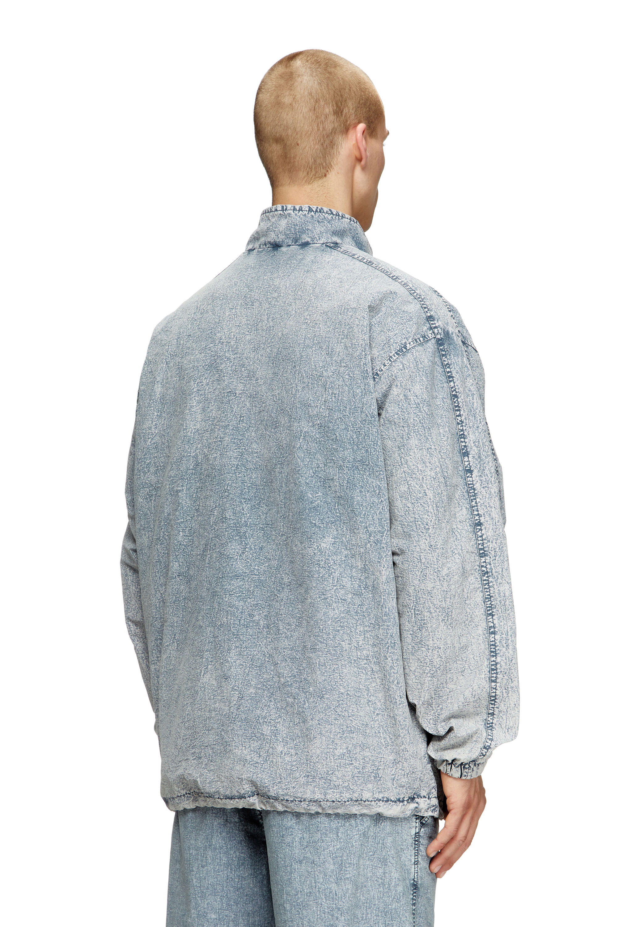 Diesel - J-WILSON, Man's Jacket in recycled nylon taslan in Light Blue - 4