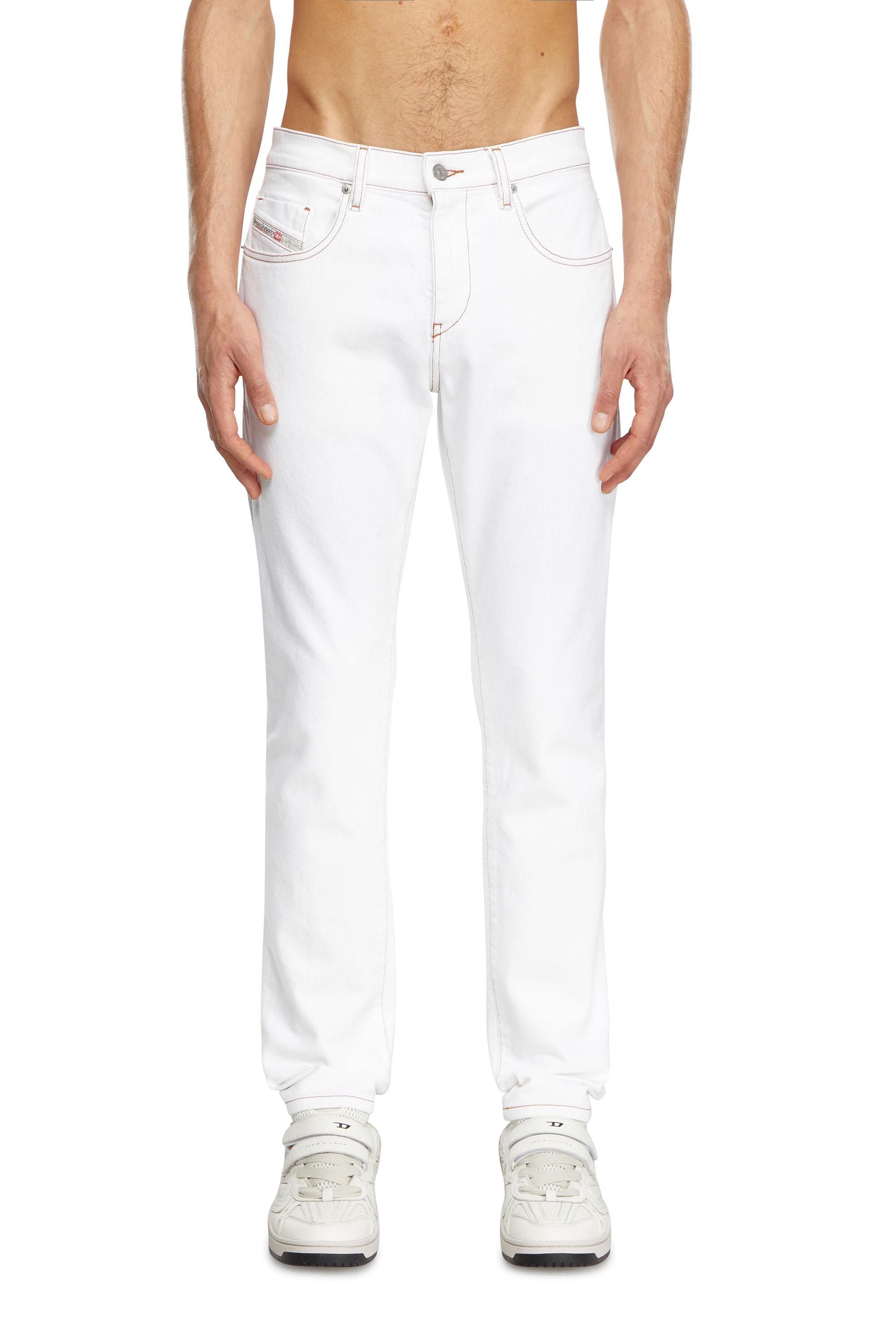 Slim Jeans 2019 D-Strukt 09K05, White Diesel - Man's Slim Jeans 2019 D-Strukt 09K05, White - 3