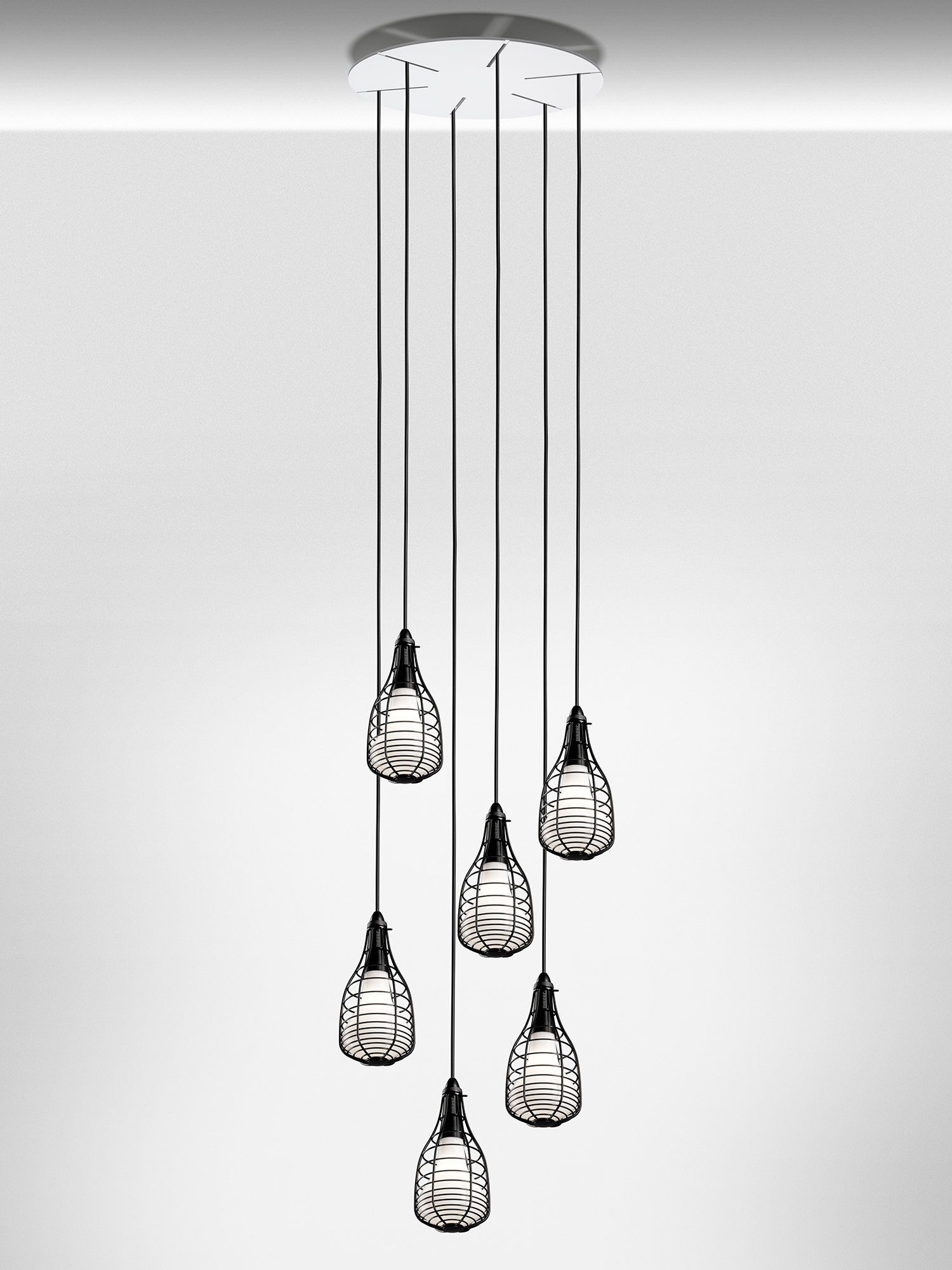 Diesel - CAGE SOSPENSIONE MIC, Unisex's Suspended lighting with decorative cage in Black - 3