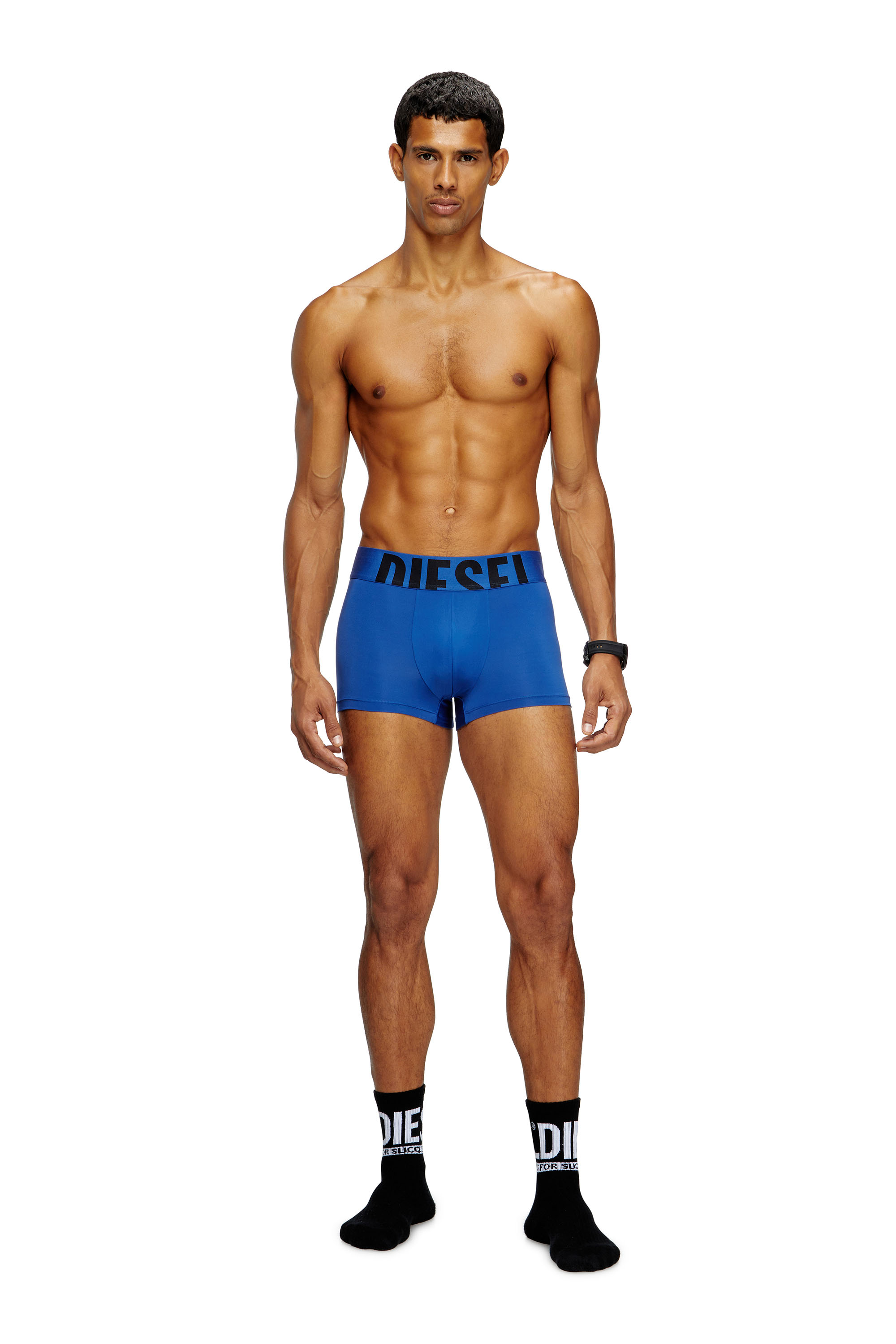 Diesel - DAMIEN-D-POP-55, Man's Boxer briefs with cut-off logo in Blue - 2